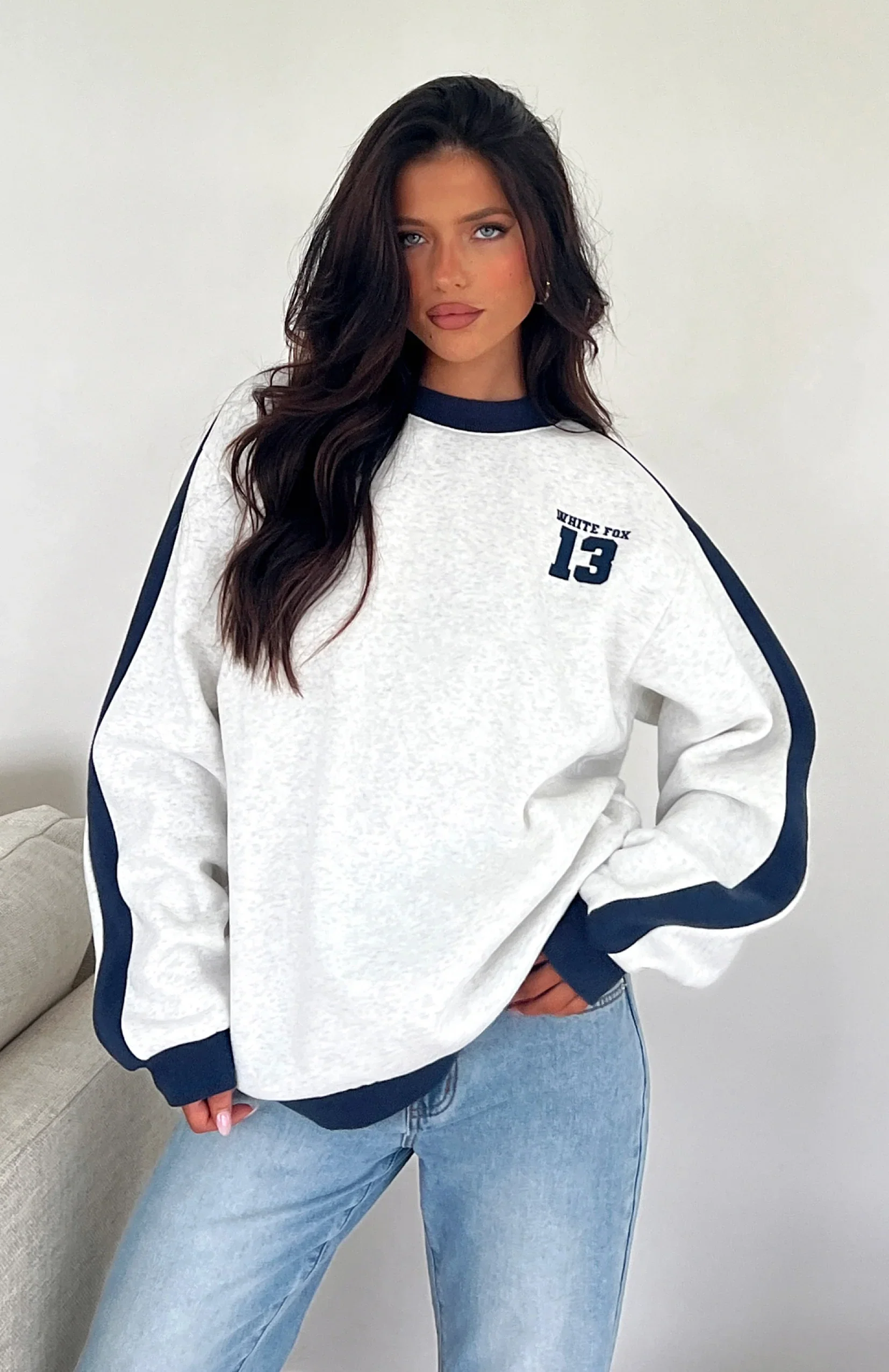 Play For It Oversized Sweater Grey Marle - luluinthesky