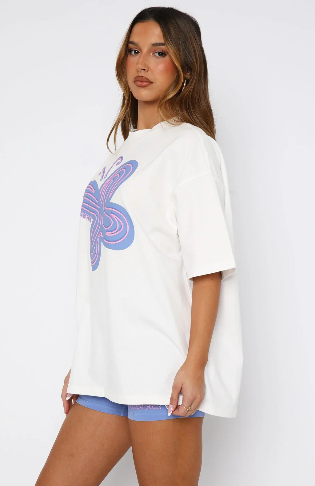 Free Spirited Oversized Tee White - luluinthesky