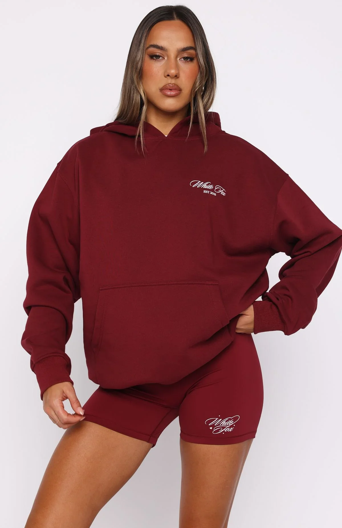 Love You Regardless Oversized Hoodie Burgundy - luluinthesky