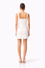 Chantelle Floral Mini Dress in White - luluinthesky