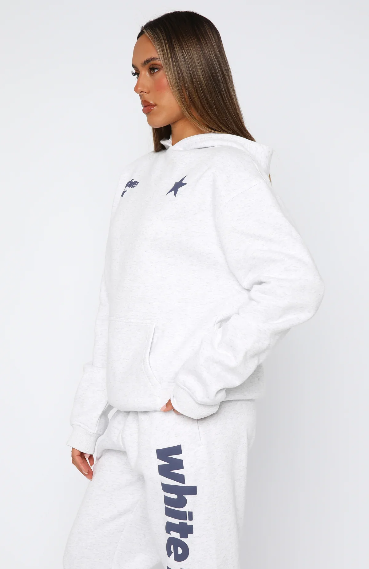 From The Archives Freya Oversized Hoodie Grey Marle - luluinthesky