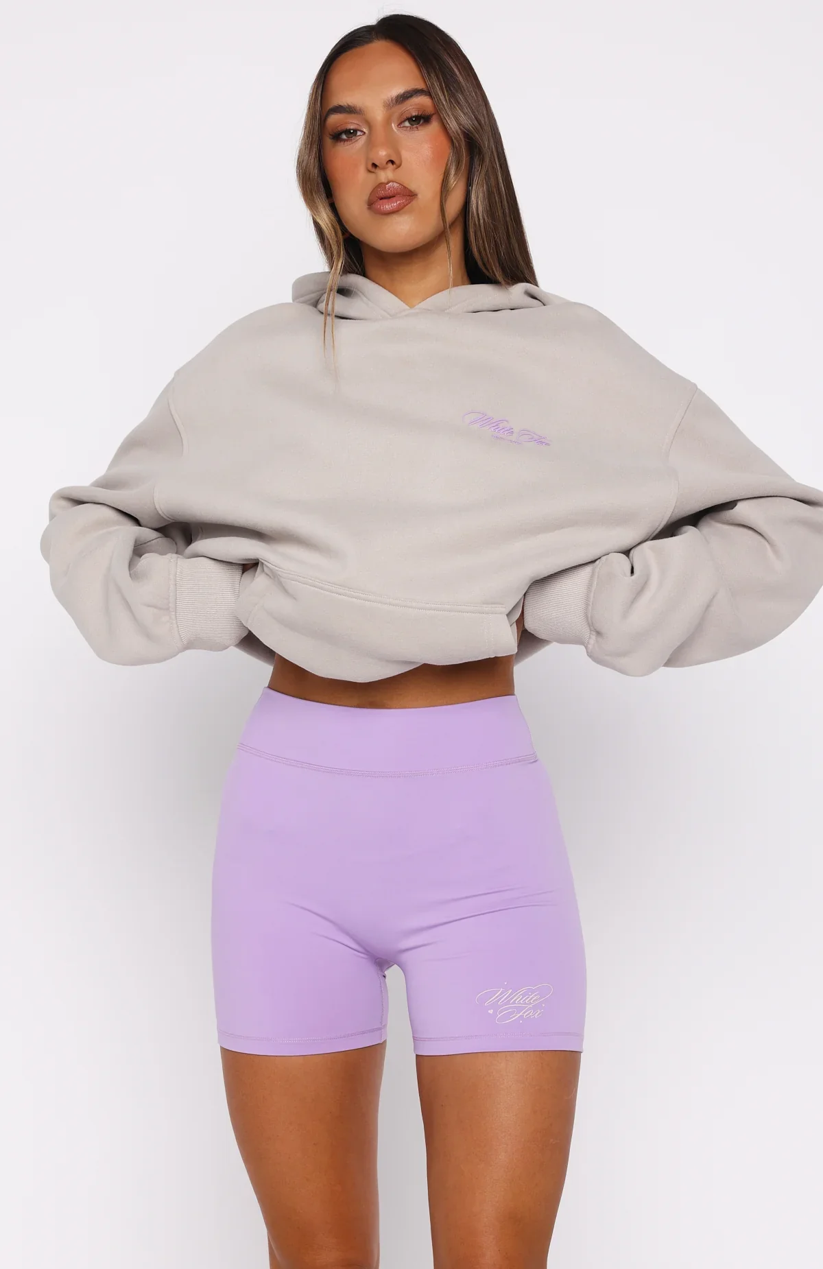 Love You Regardless Bike Shorts Lilac - luluinthesky