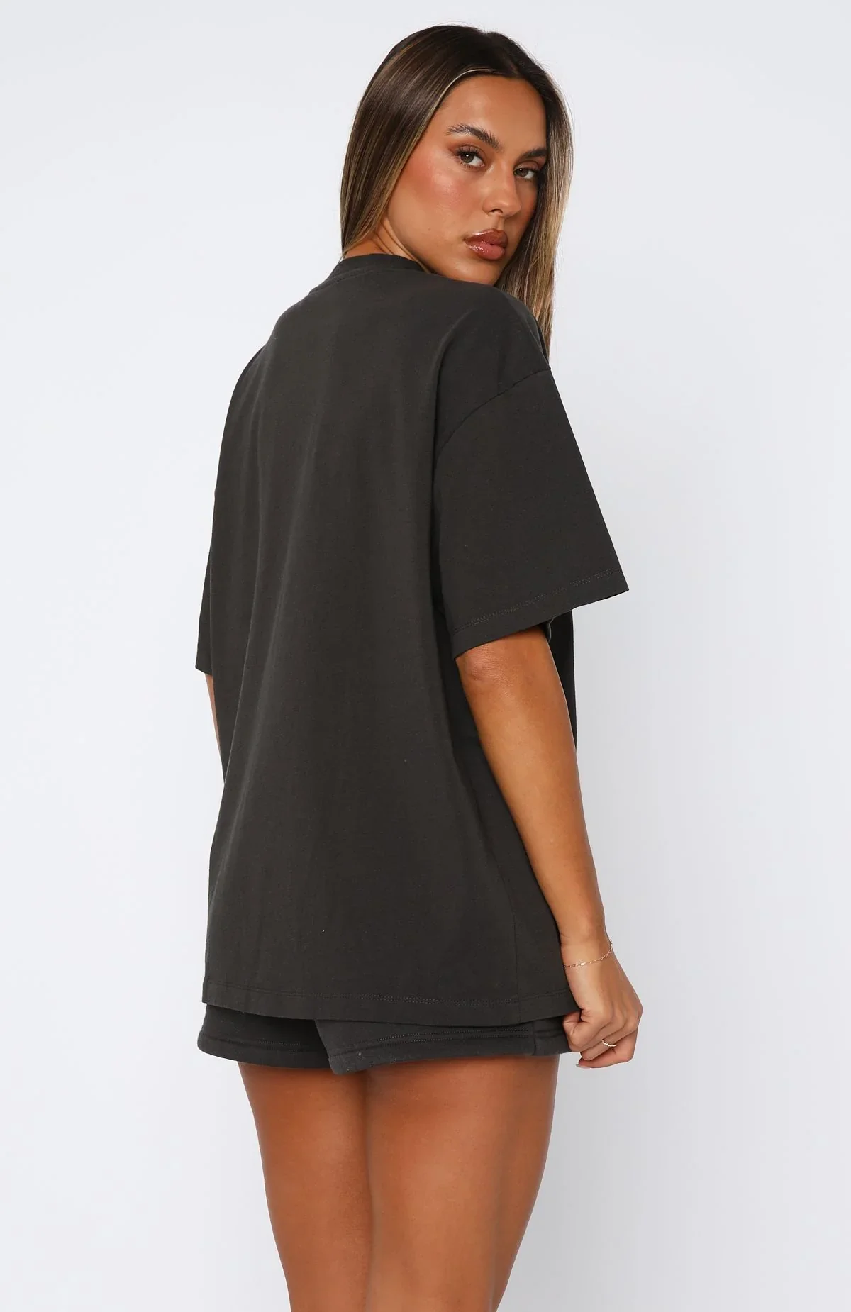 From The Archives Lexi Oversized Tee Charcoal - luluinthesky