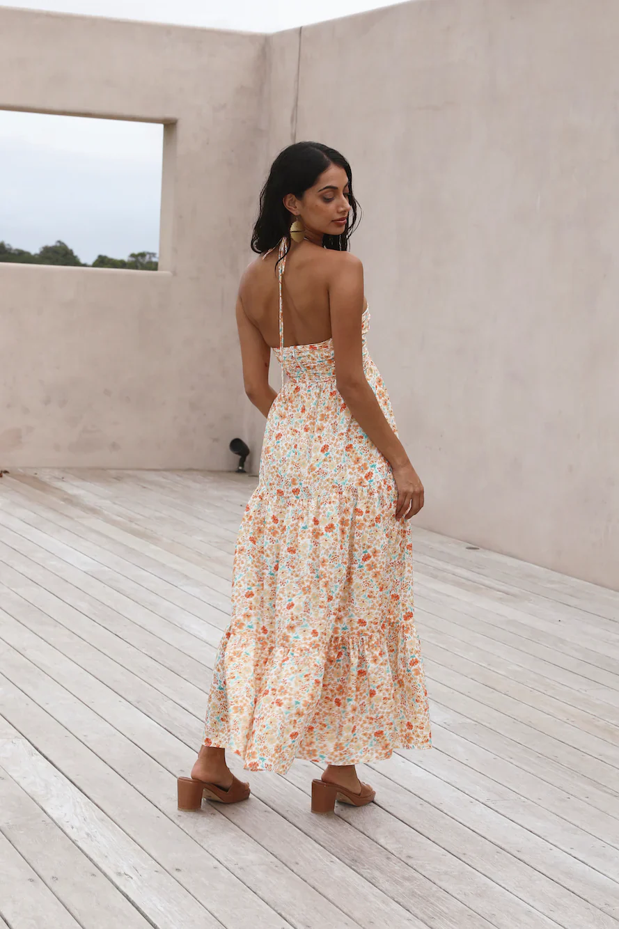 Summer in Paradise Maxi Dress orange - luluinthesky