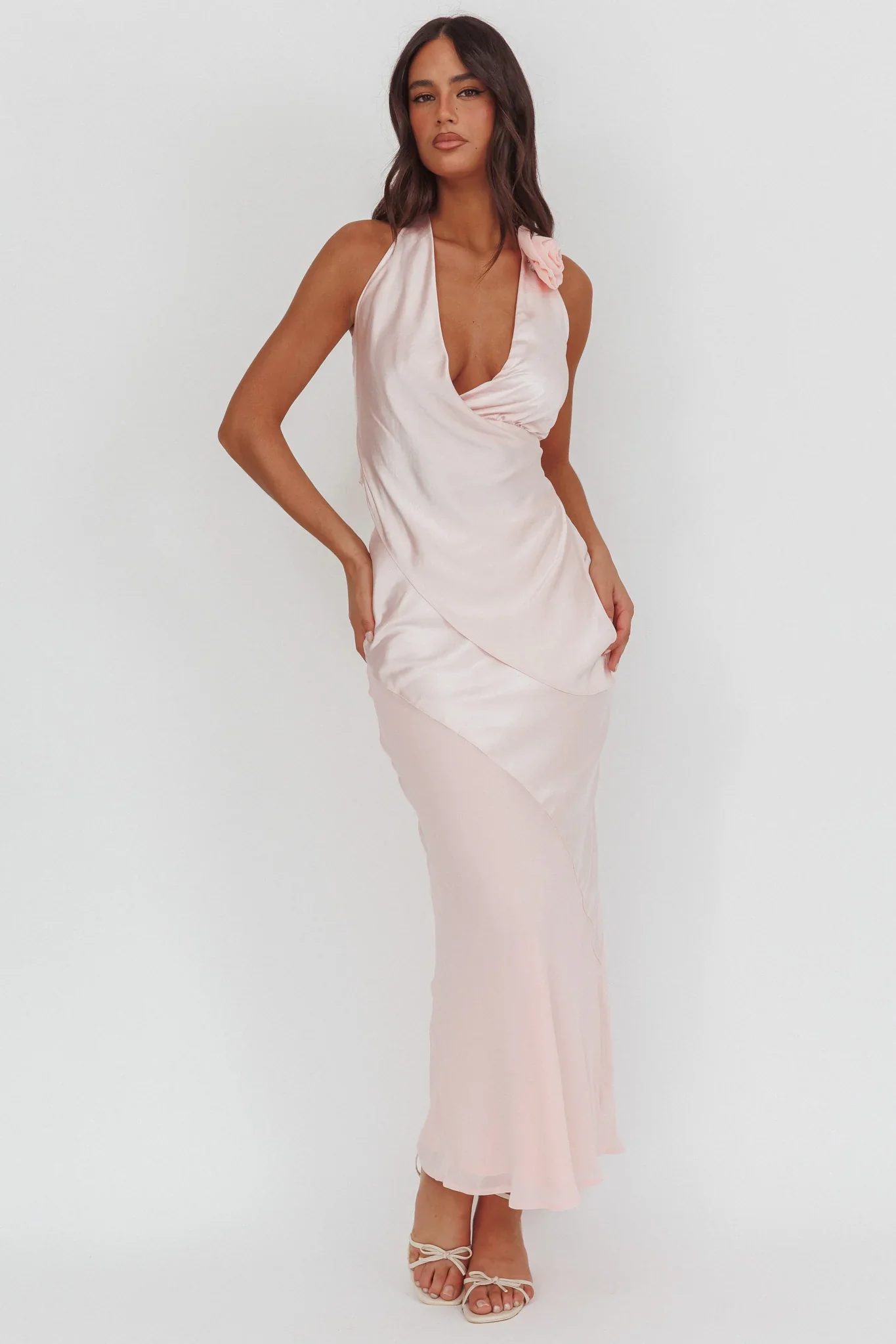 Easy Love Contrast Maxi Skirt Pink - luluinthesky