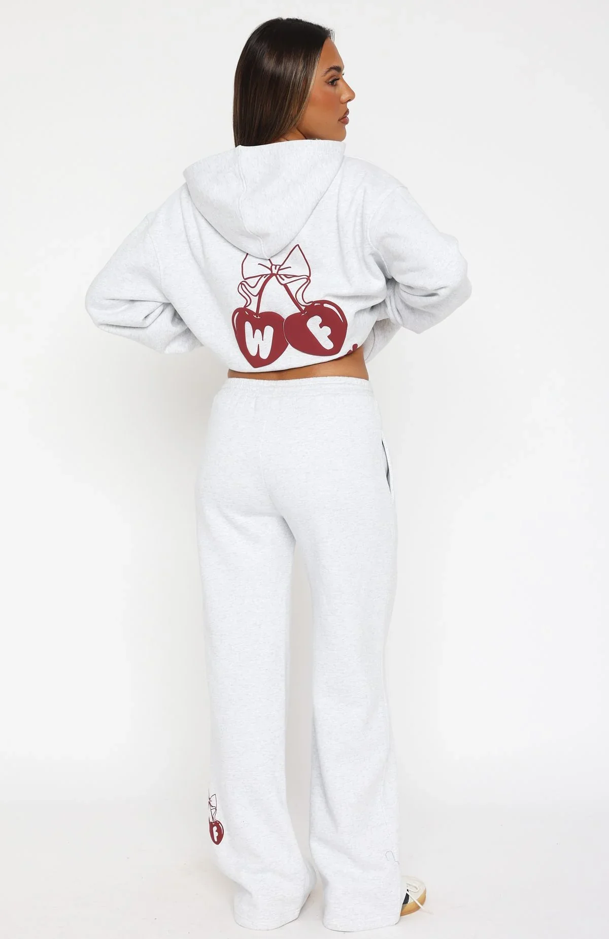 Feel The Love Wide Leg Sweatpants Grey Marle - luluinthesky