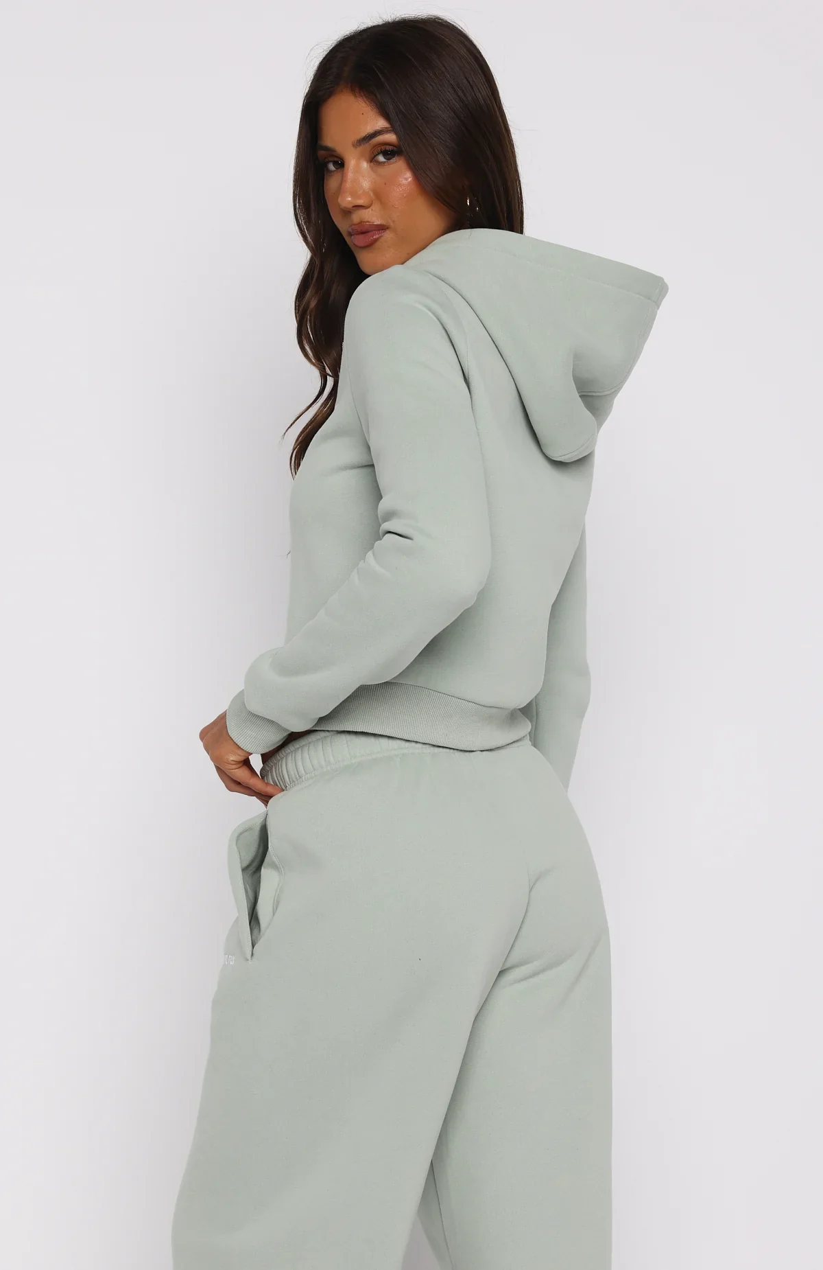 Comfy And Cute Slim Zip Front Hoodie Seafoam - luluinthesky