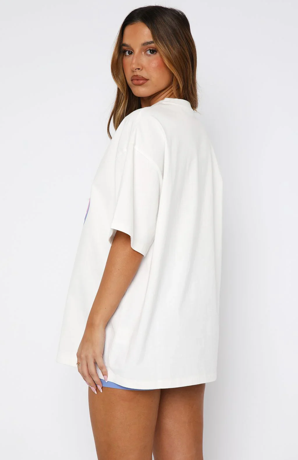 Free Spirited Oversized Tee White - luluinthesky