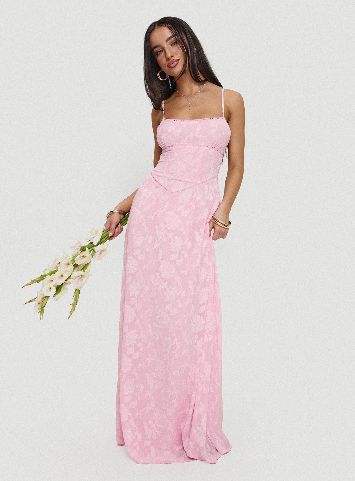 South Of France Maxi Dress Pink - luluinthesky