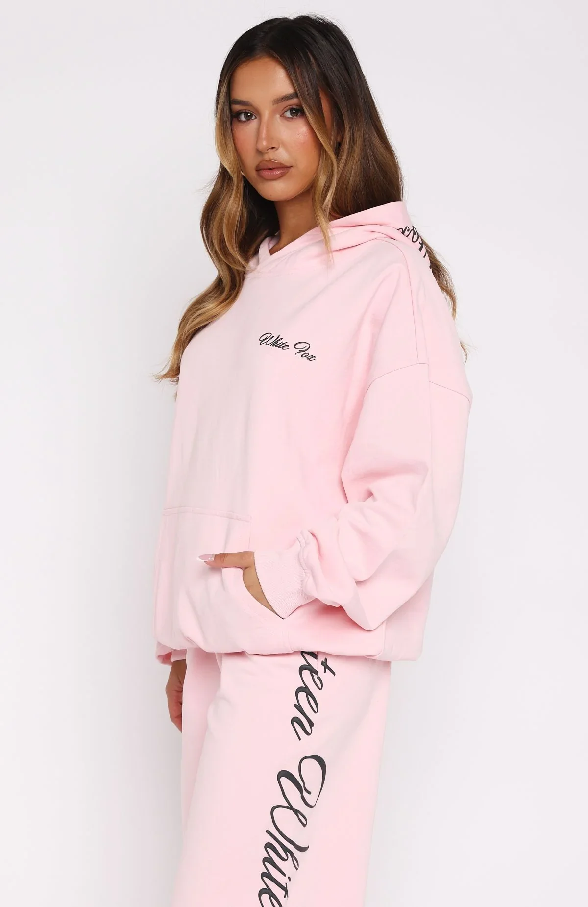 Lucky Thirteen Shaya Oversized Hoodie Soft Pink - luluinthesky