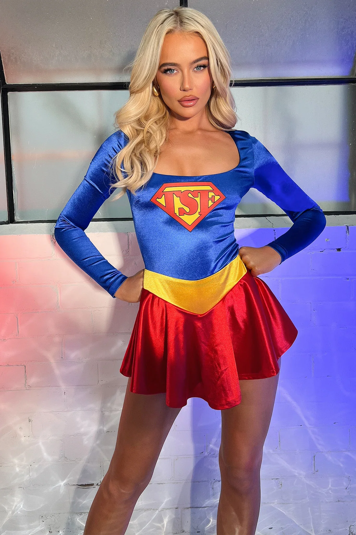 Unstoppable Dress - Blue/Red - luluinthesky