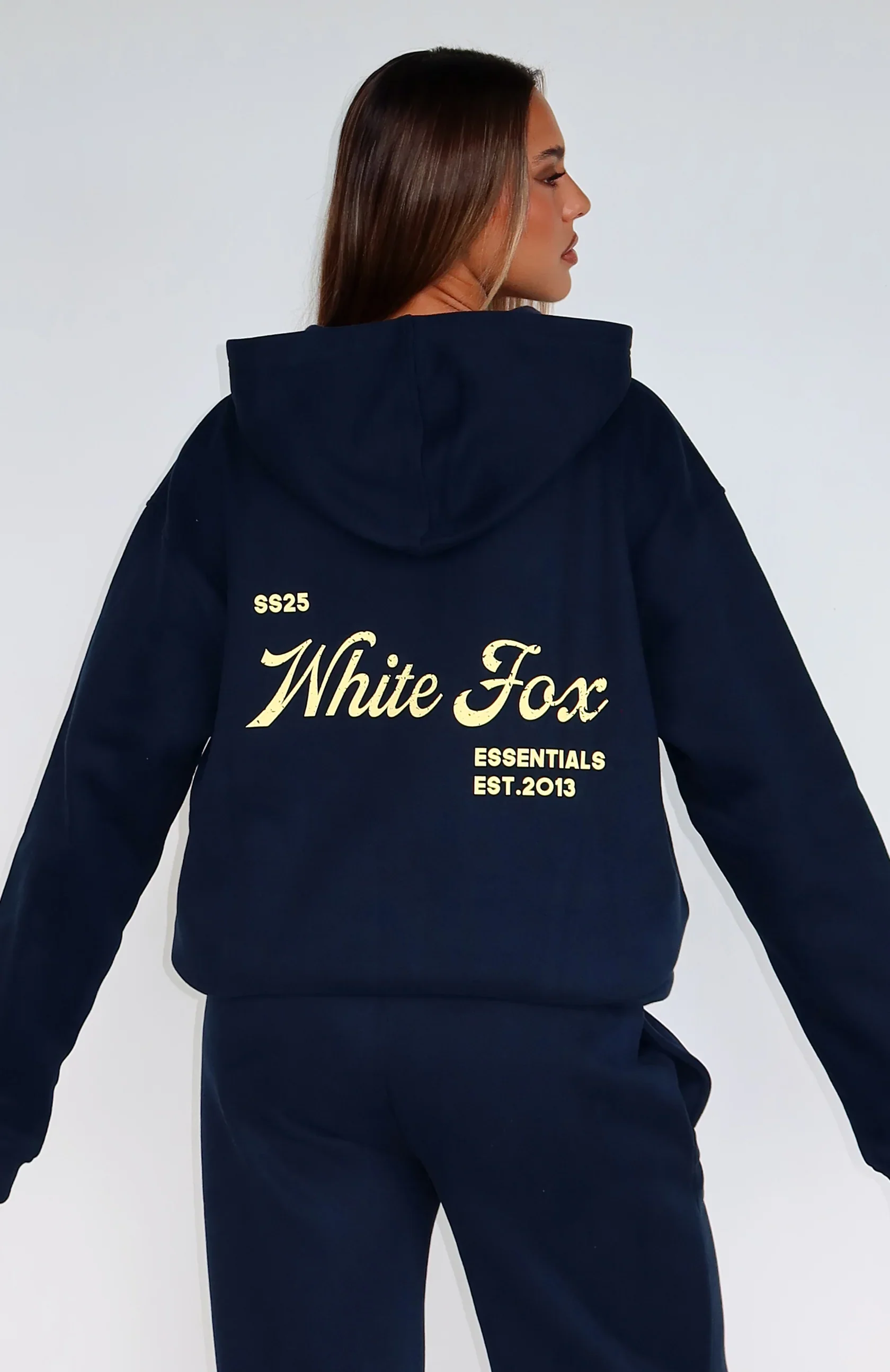 The Good Life Back Graphic Oversized Hoodie Navy - luluinthesky