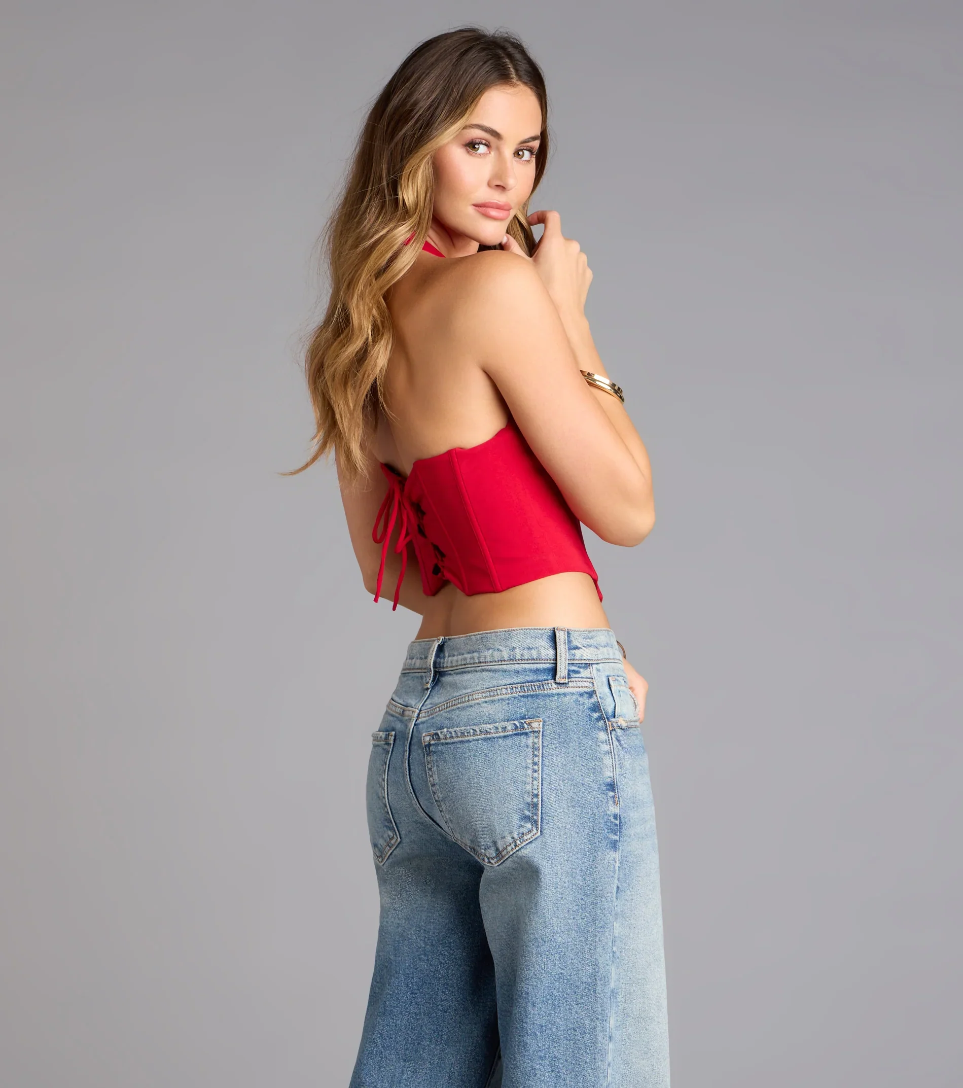 Tempting Style Halter Corset Top - luluinthesky