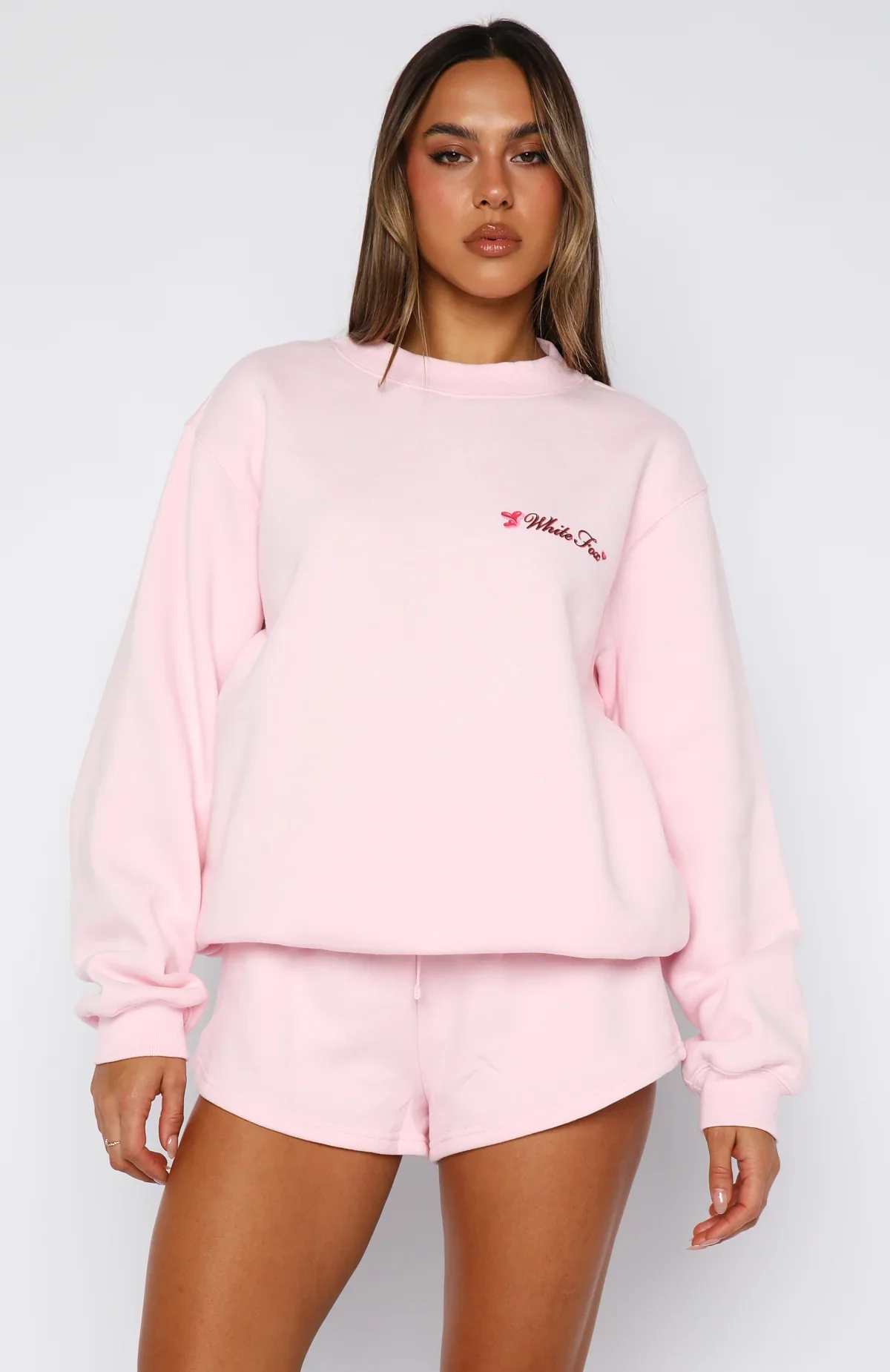 Trouble Maker Oversized Sweater Baby Pink - luluinthesky