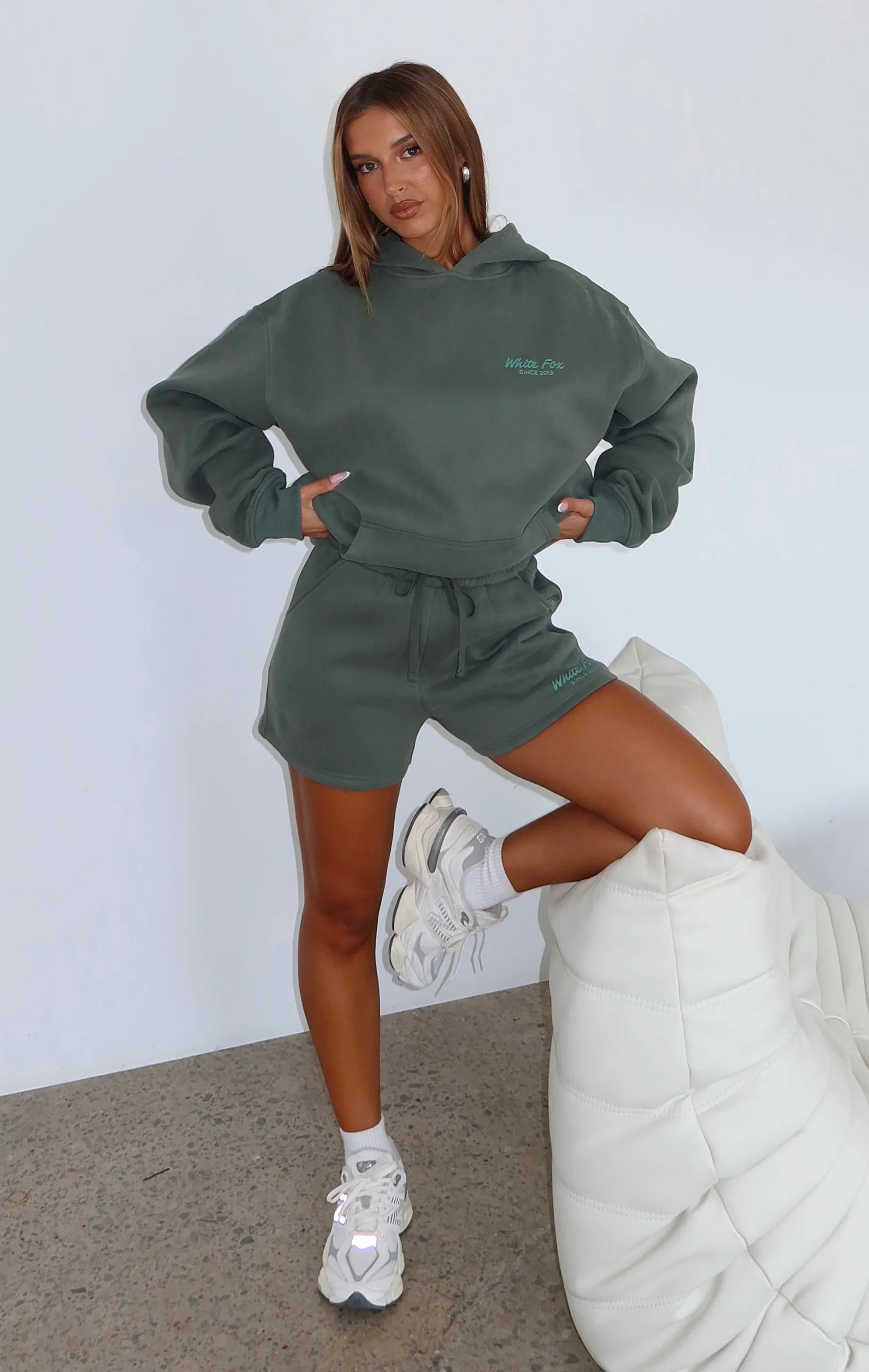 Leisure Edition Lounge Shorts Dark Green - luluinthesky