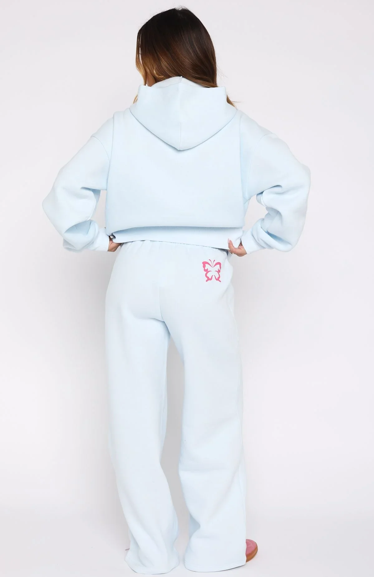 Lucky Thirteen Audrina Wide Leg Sweatpants Blue - luluinthesky