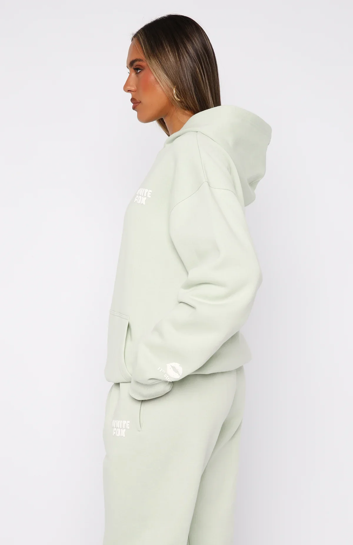 11th Street Keeping It Real Oversized Hoodie Iced Matcha - luluinthesky