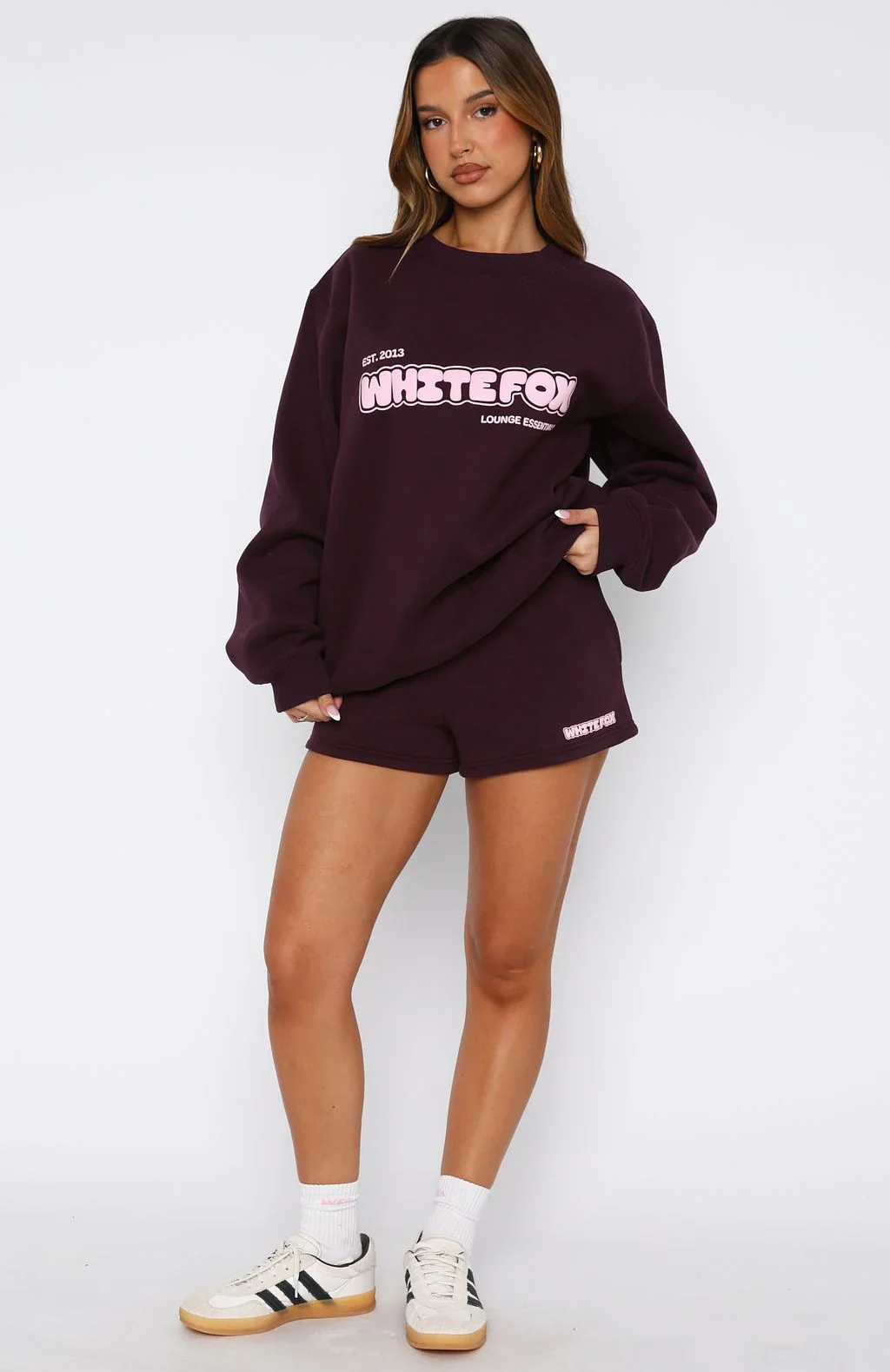 Give It A Try Lounge Shorts Plum - luluinthesky