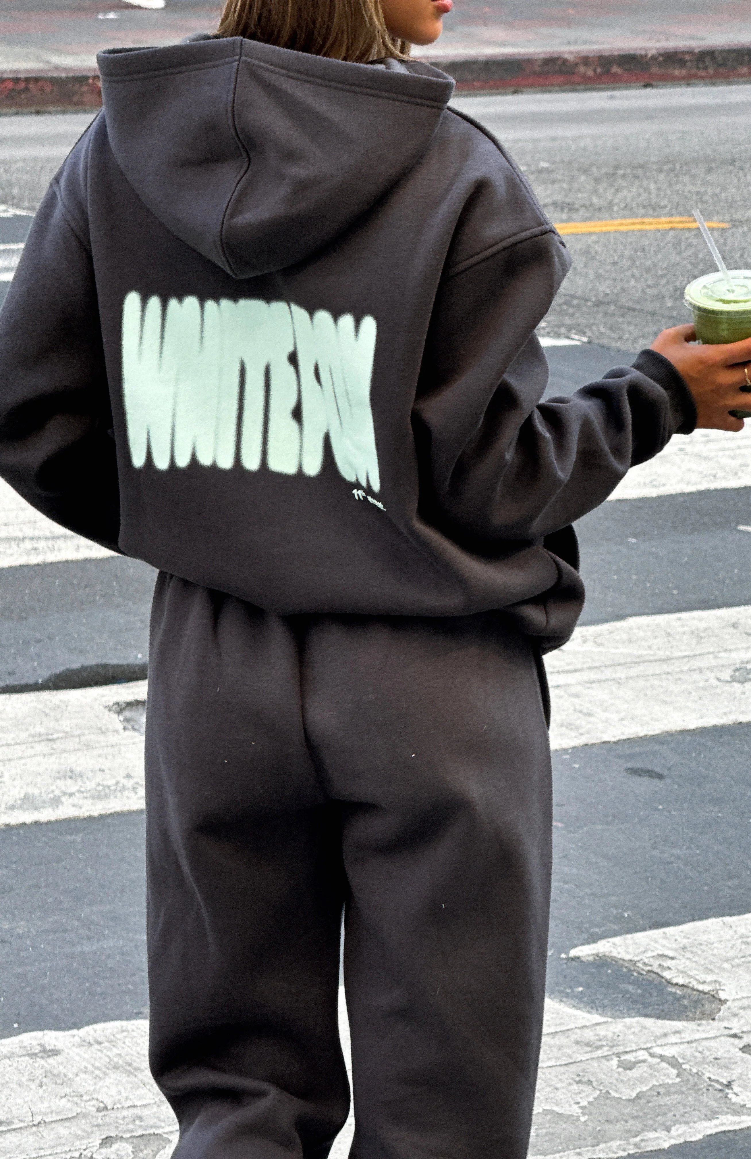 11th Street New York Or Nowhere Oversized Hoodie Matcha Crumble - luluinthesky