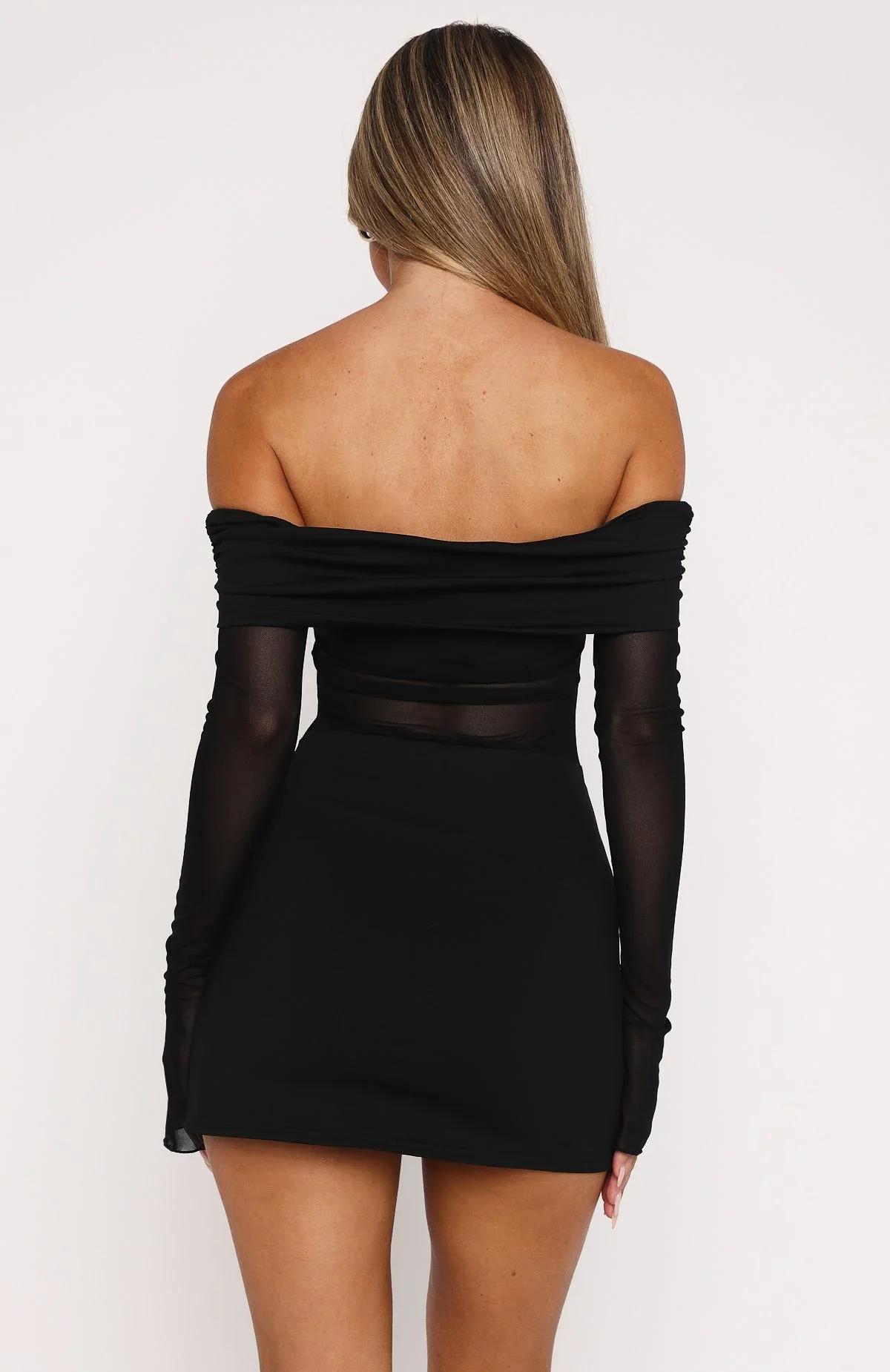 Own Your Story Long Sleeve Mini Dress Black - luluinthesky