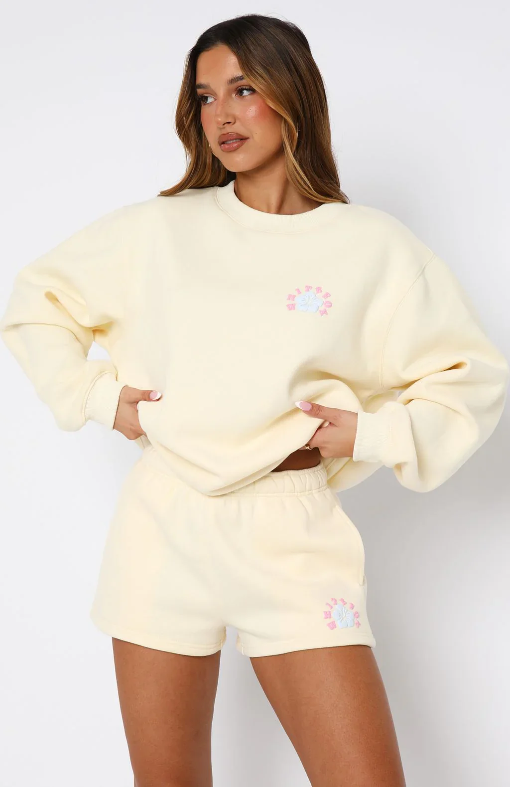 Keep Blooming Lounge Shorts Lemon - luluinthesky