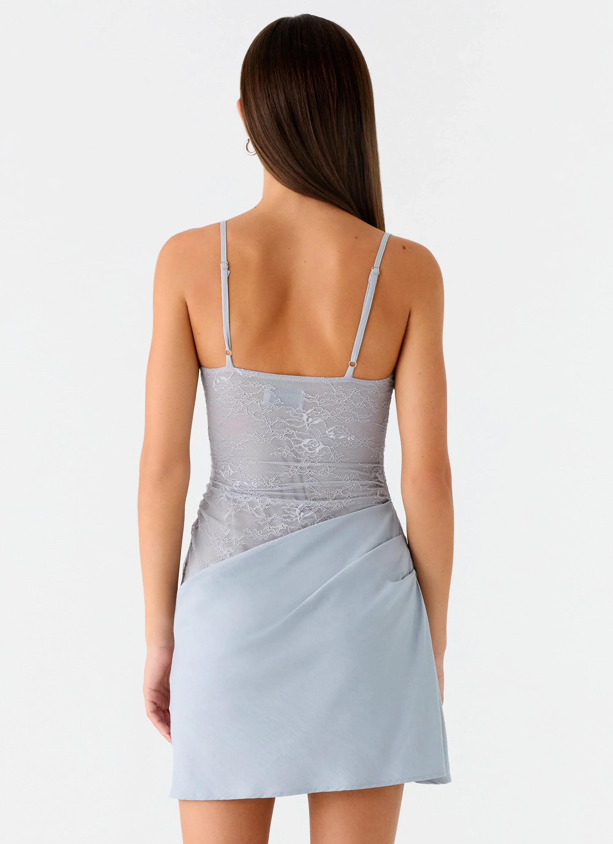 Romy Mini Dress - Grey - luluinthesky