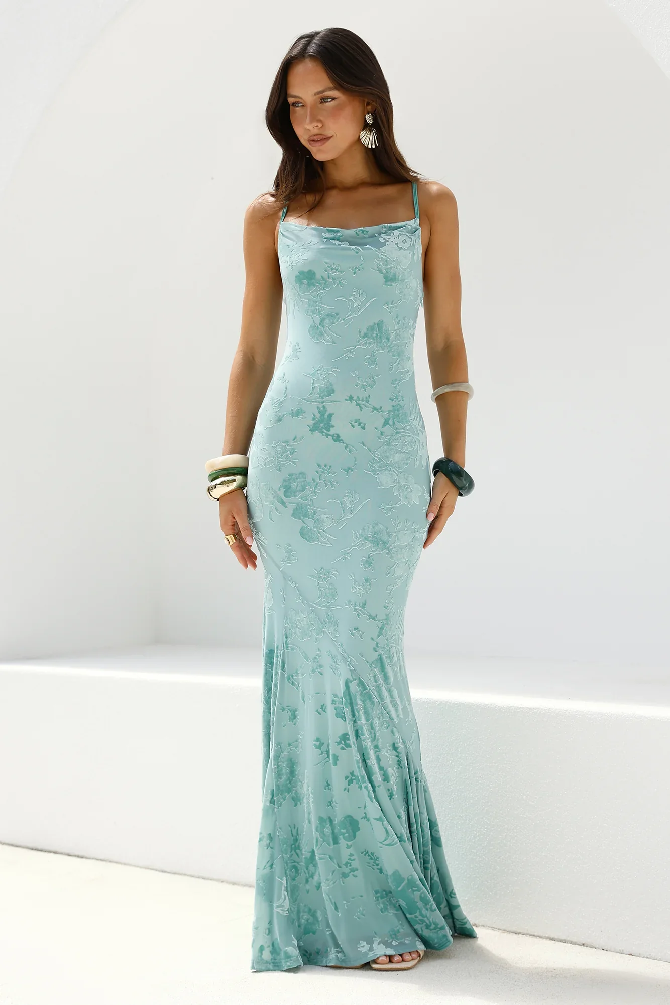 Fortune Flow Maxi Dress Sage - luluinthesky