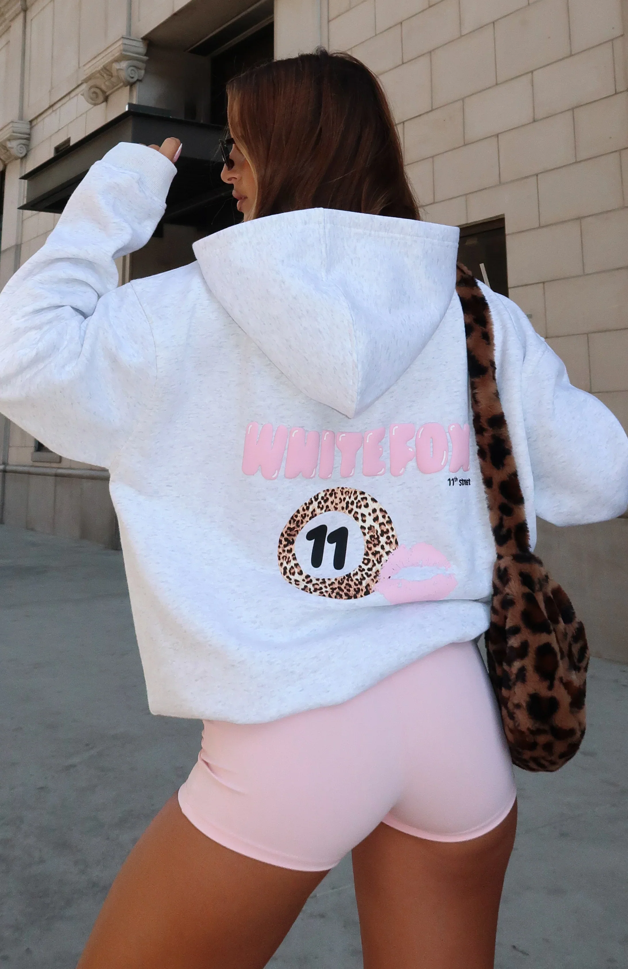 11th Street She's So Lucky Oversized Hoodie Leopard Splice - luluinthesky