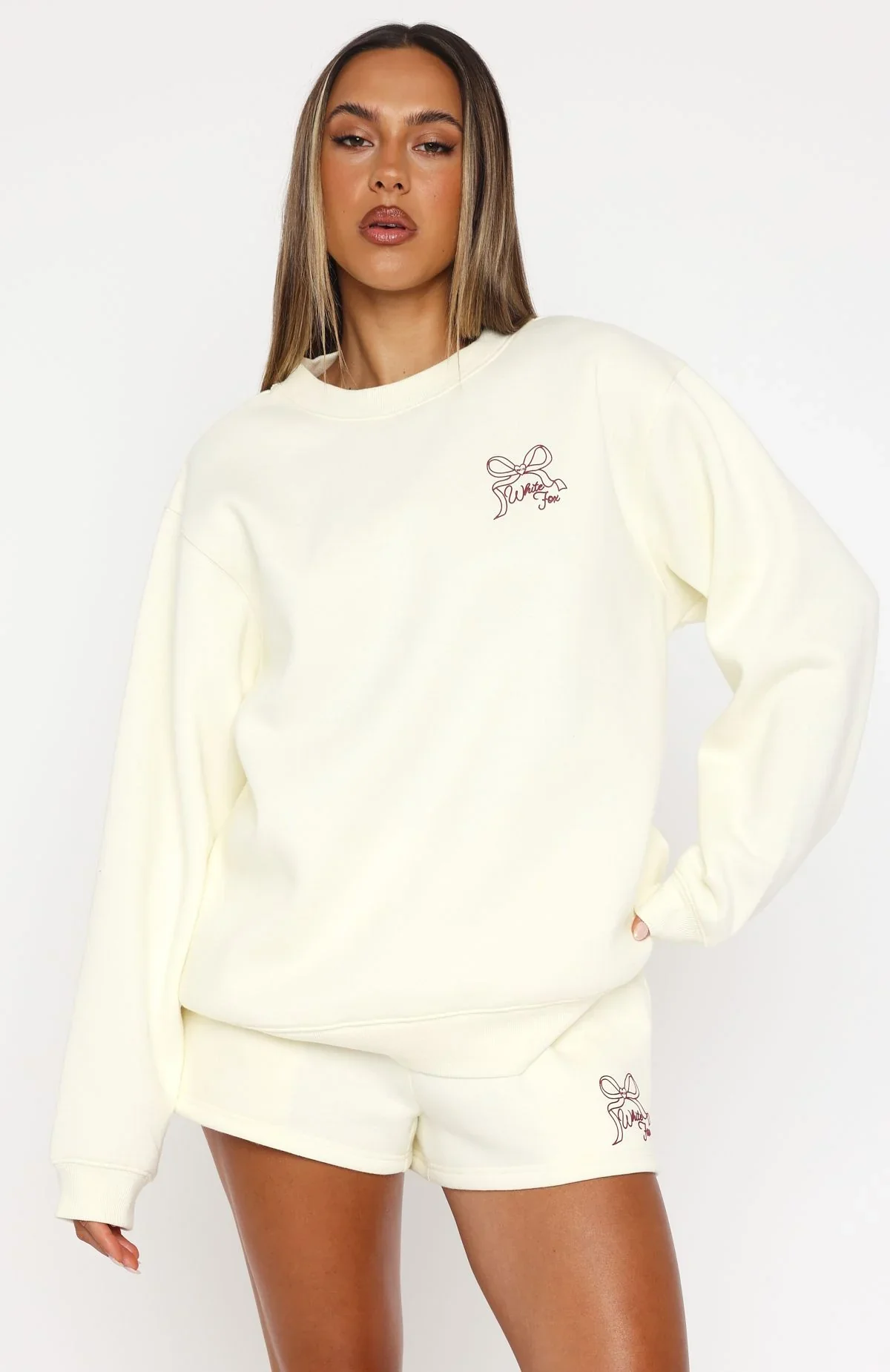 Love You Forever Oversized Sweater Cream - luluinthesky