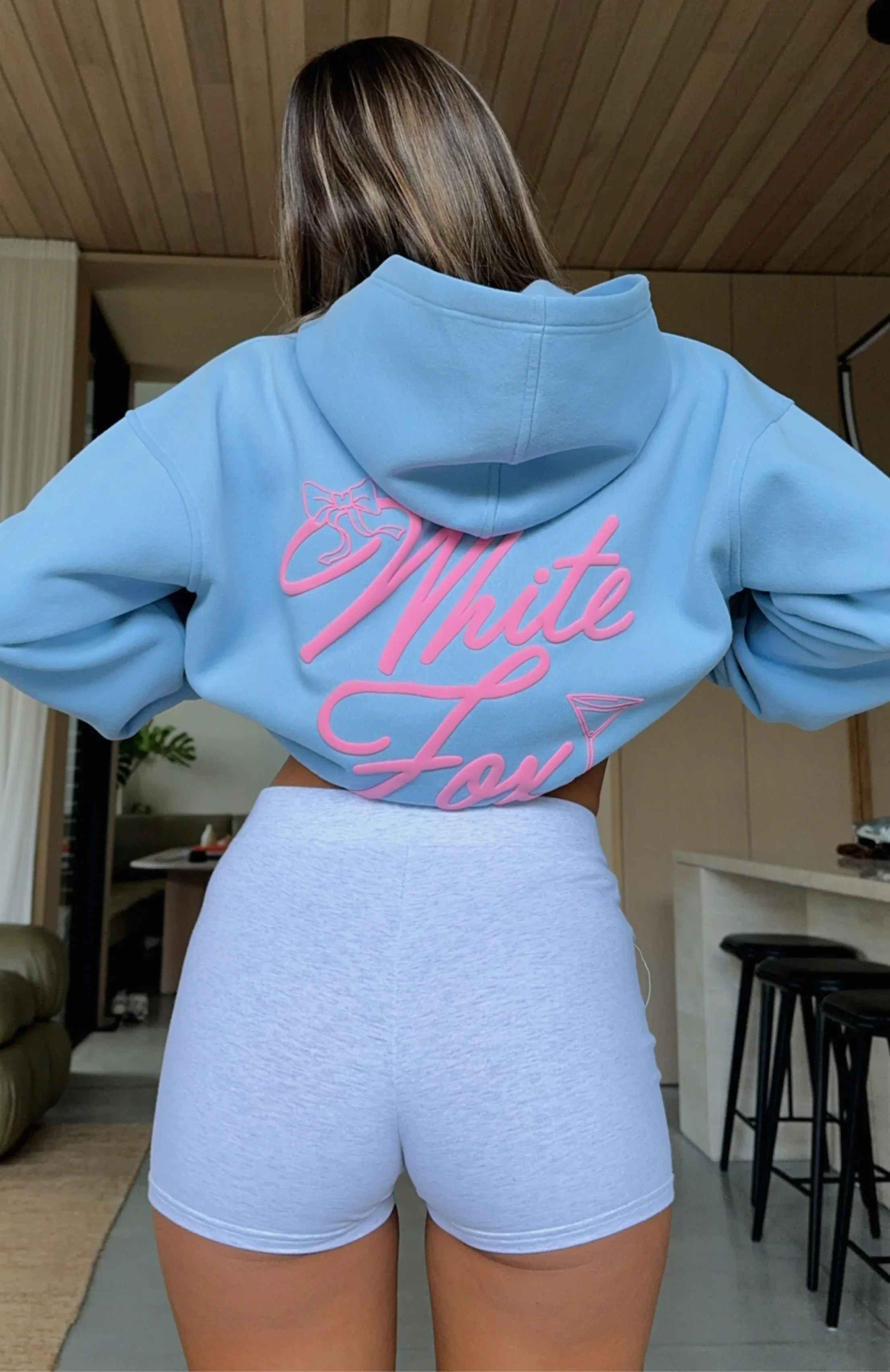 With Love & Kisses Oversized Hoodie Baby Blue - luluinthesky