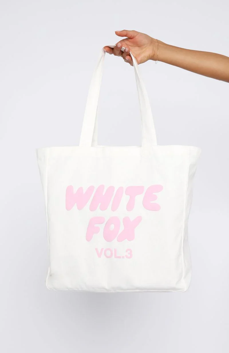 Offstage Tote Bag White/Pink - luluinthesky