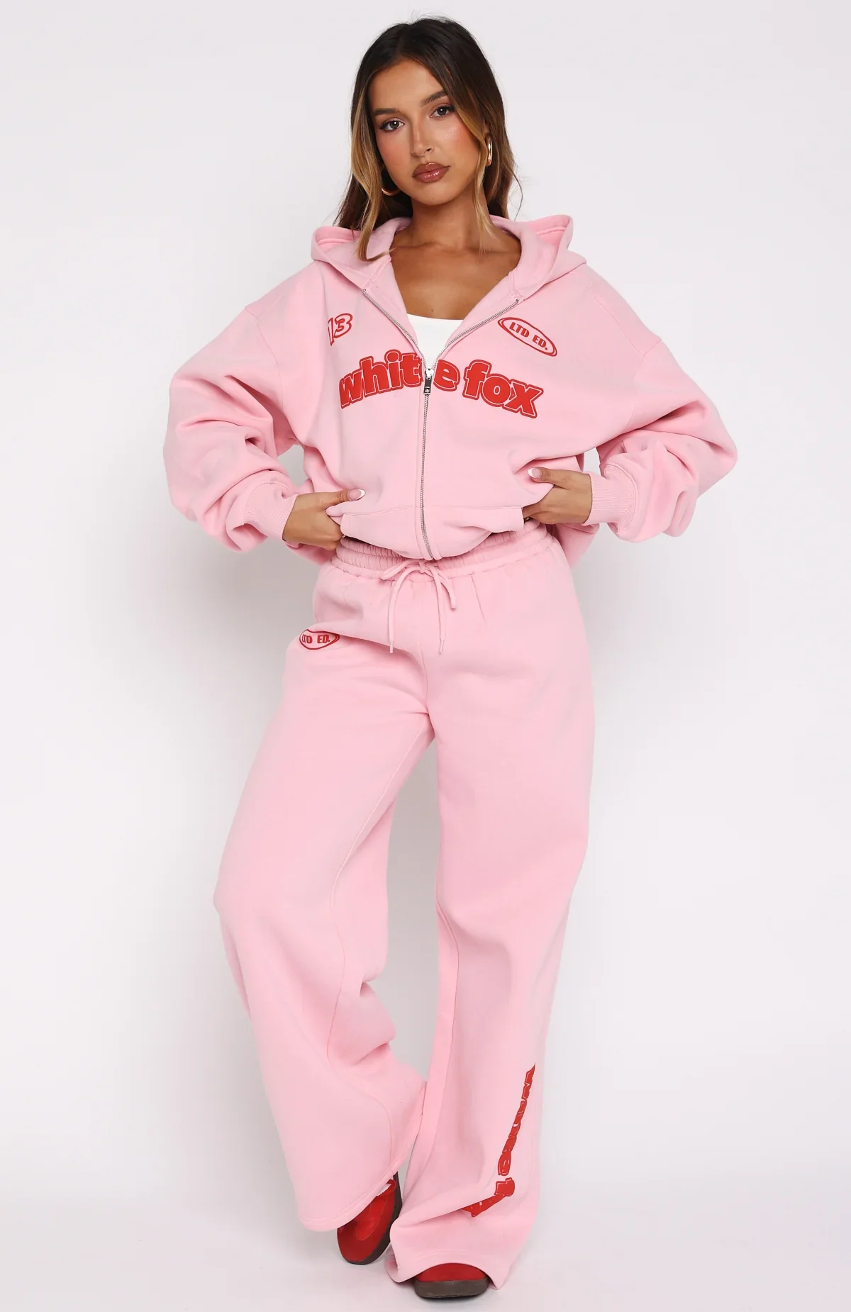 Ready To Go Wide Leg Sweatpants Pink - luluinthesky