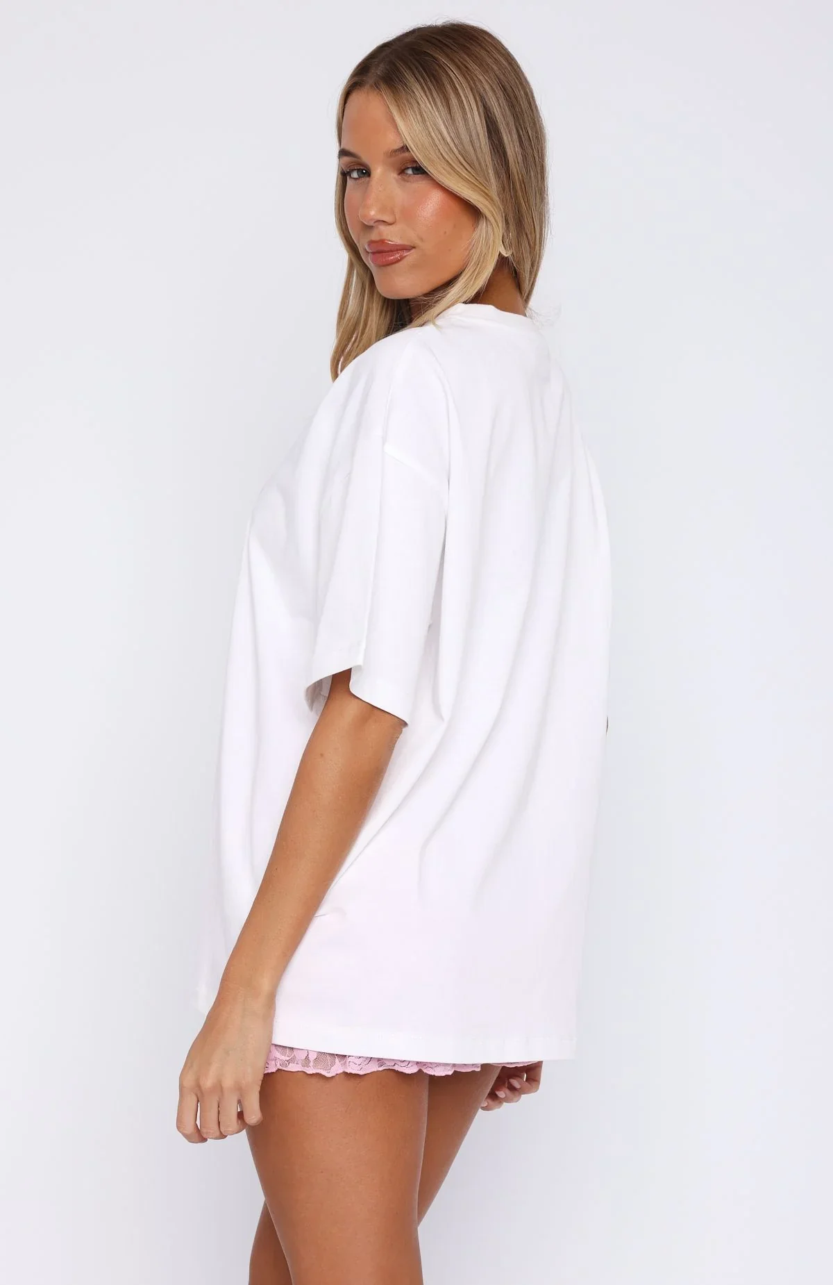 Fell So Hard Oversized Tee White - luluinthesky