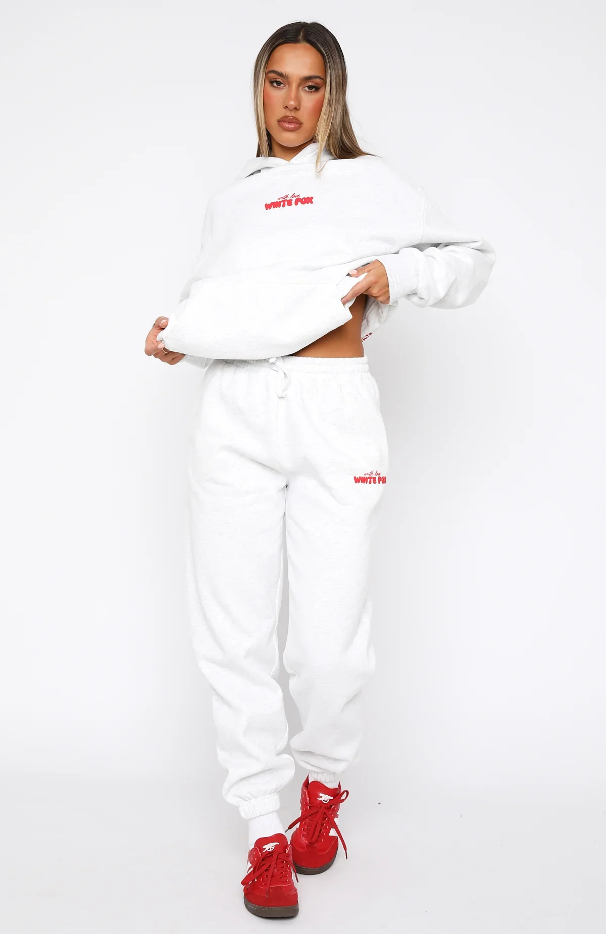 With Love In The Moment Sweatpants Grey Marle - luluinthesky