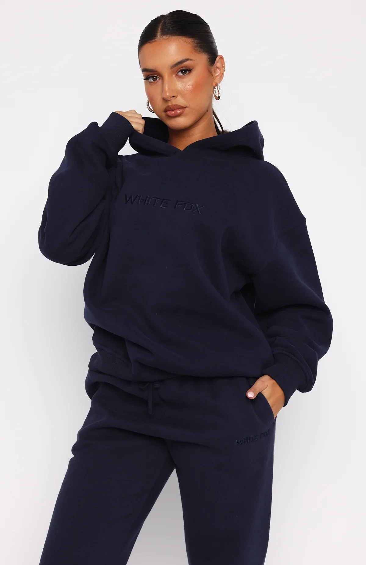 Stay Lifted Oversized Hoodie Navy - luluinthesky
