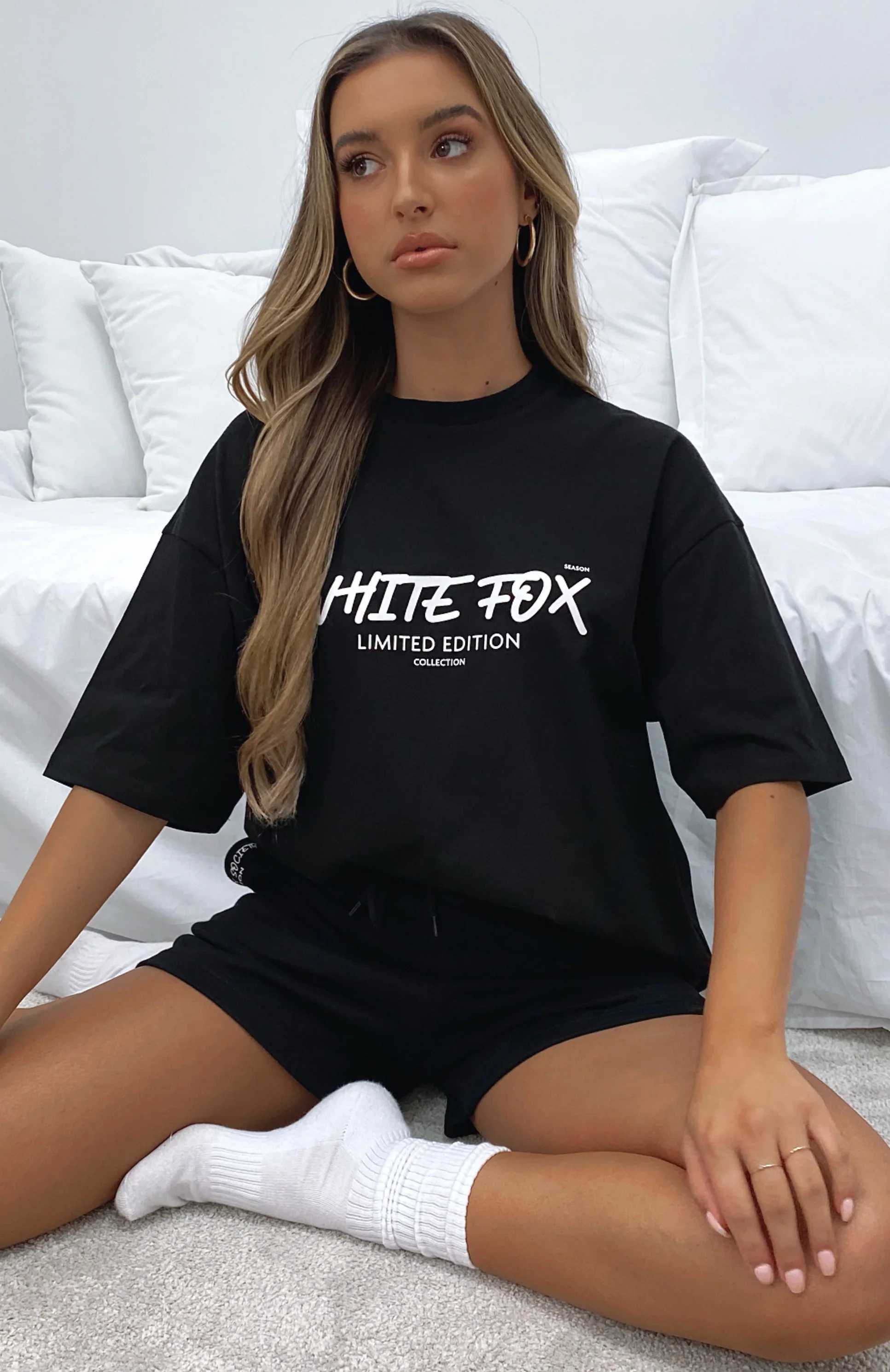 Step Back Oversized Tee Black - luluinthesky