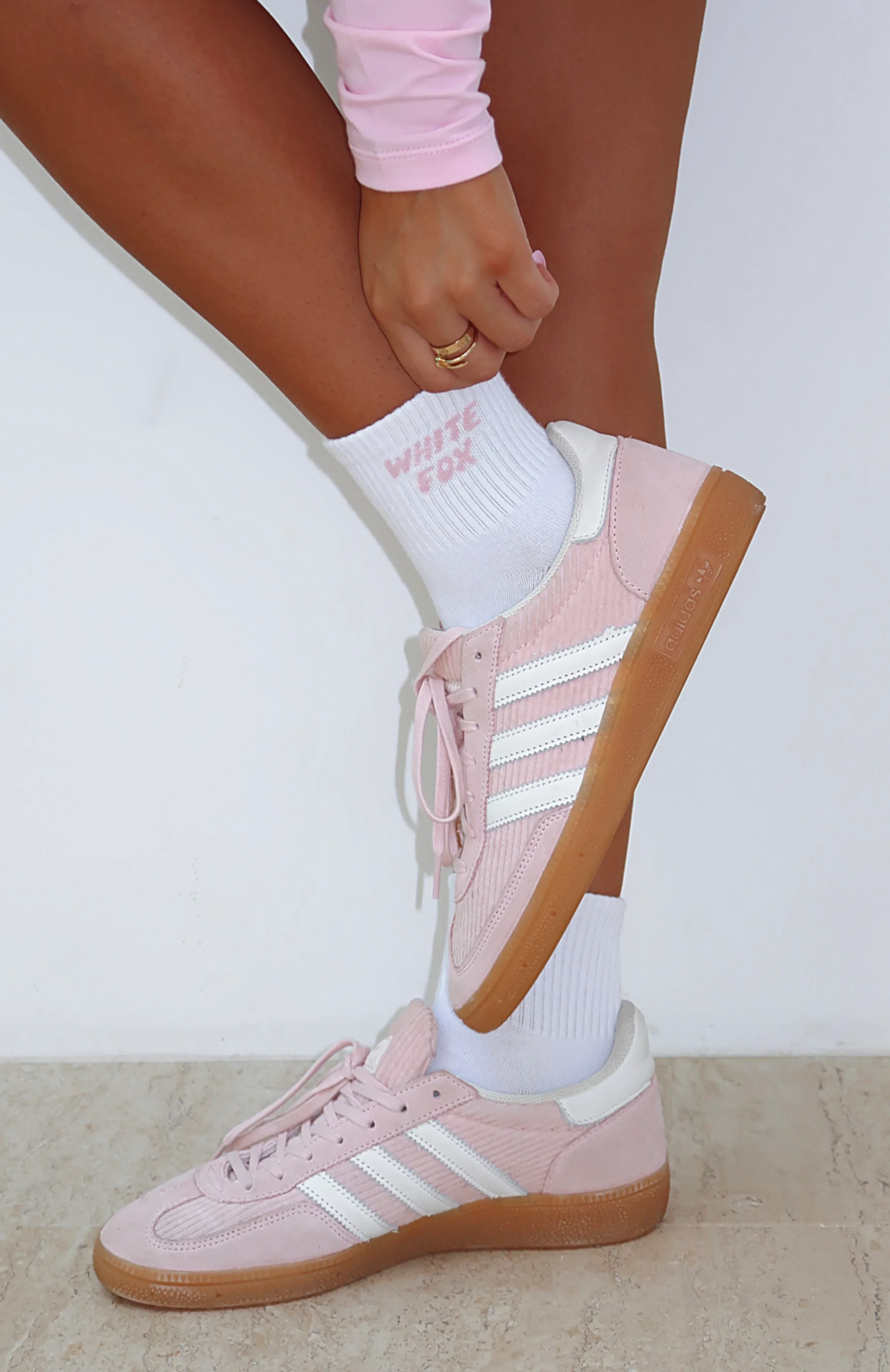 Offstage Socks White/Pink - luluinthesky