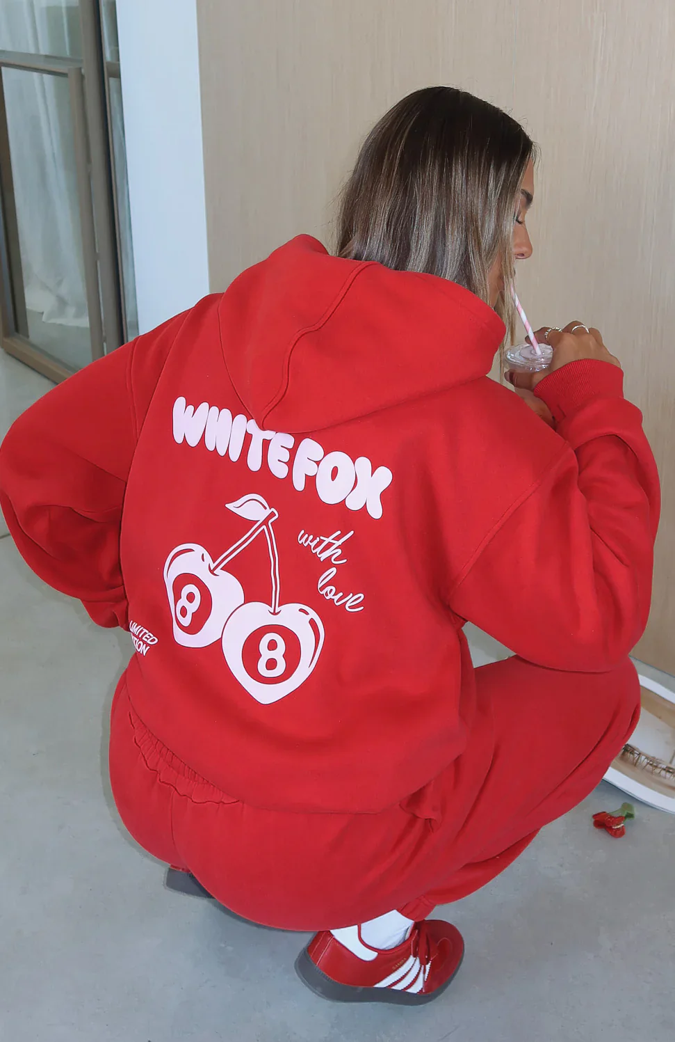 With Love In The Moment Oversized Hoodie Red - luluinthesky