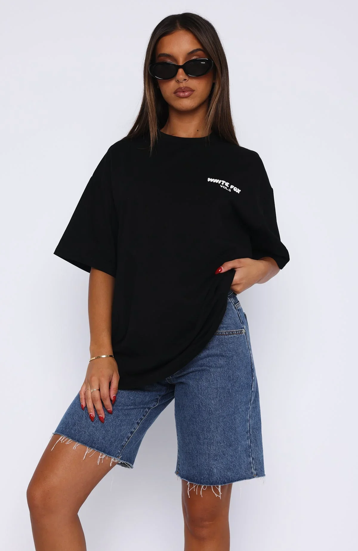 Offstage Back Graphic Oversized Tee Black - luluinthesky