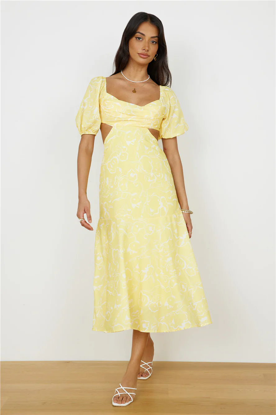 Back From Florence Maxi Dress Yellow - luluinthesky