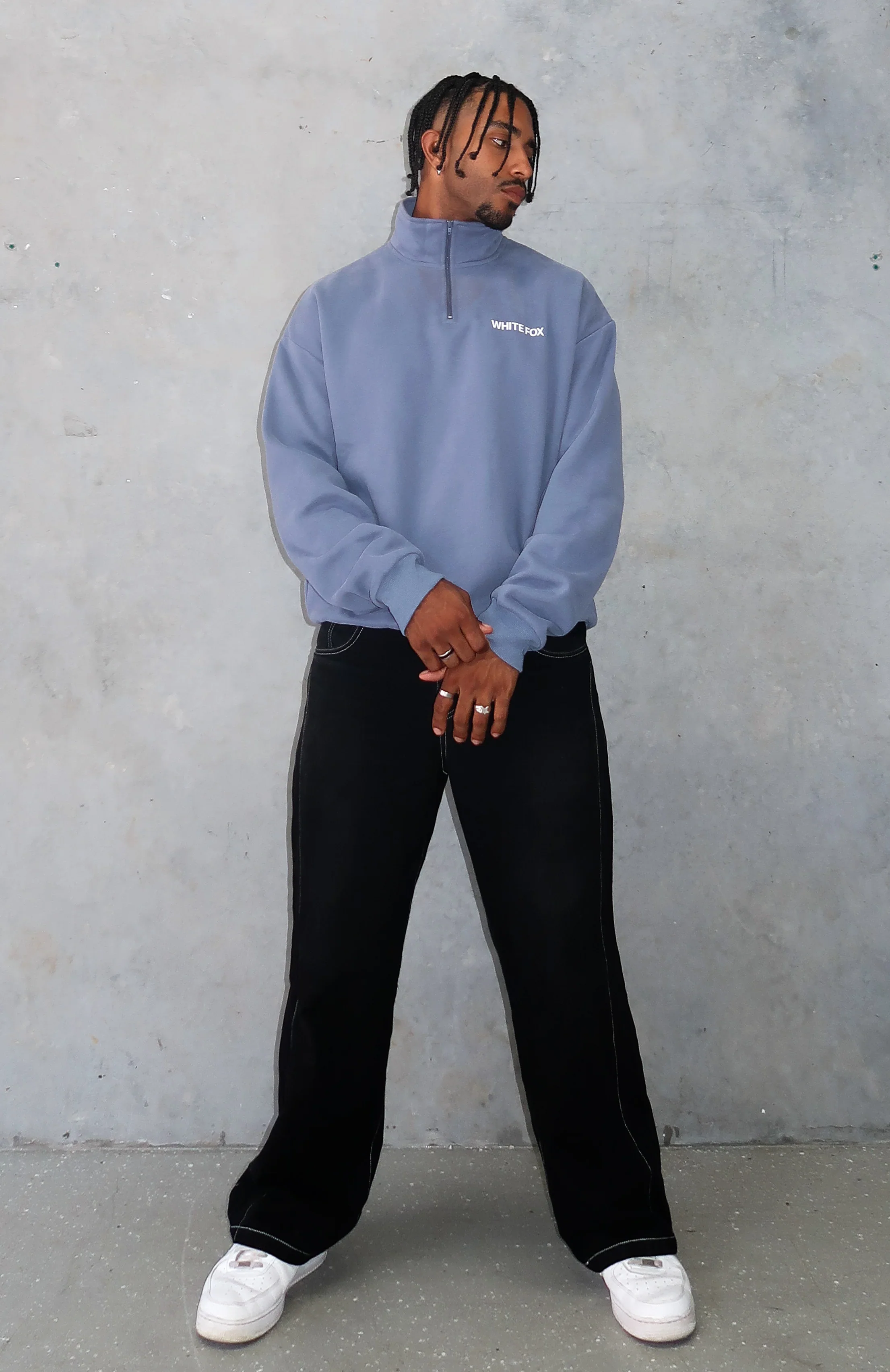 Core Classic Zip Front Sweater Ocean - luluinthesky