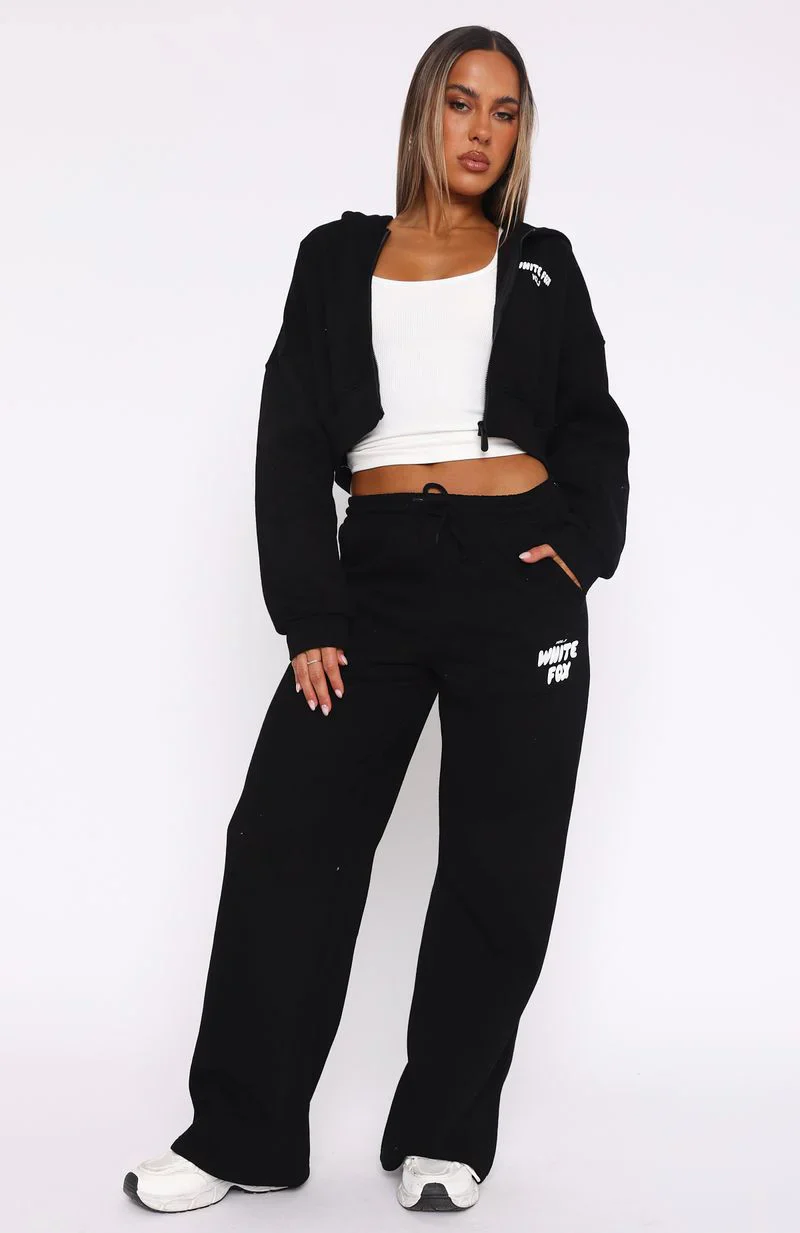 Offstage Wide Leg Sweatpants Monochrome - luluinthesky