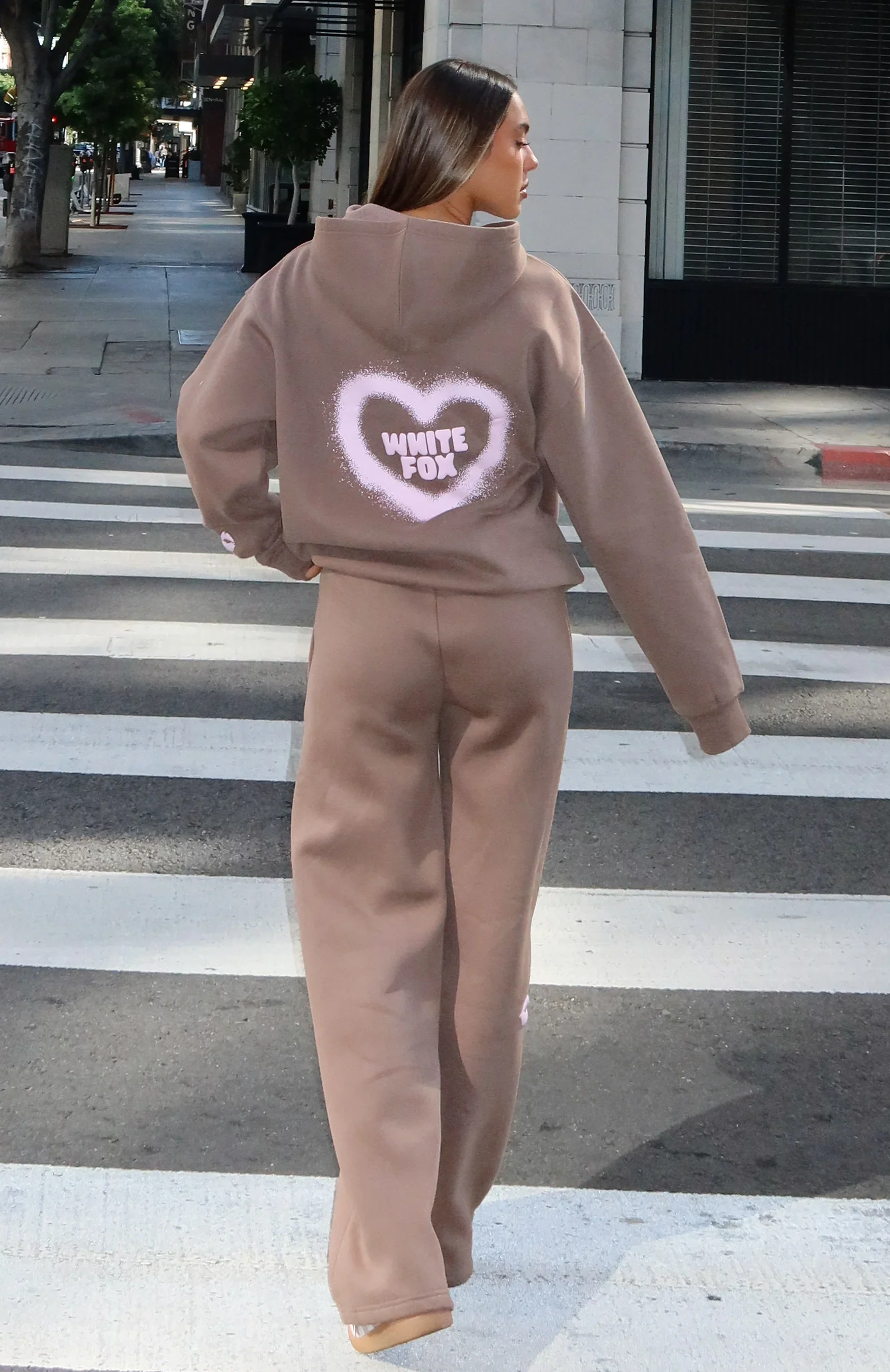 11th Street City Girl At Heart Wide Leg Sweatpants Cinnamon Bun - luluinthesky