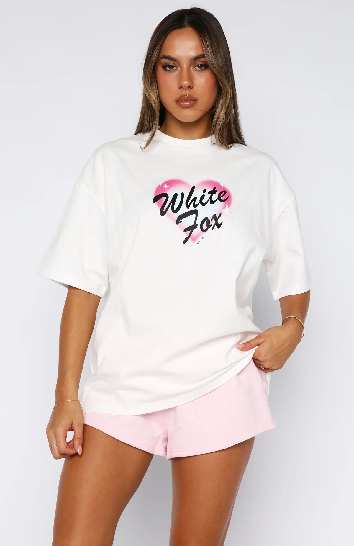 Permanent Love Oversized Tee White - luluinthesky