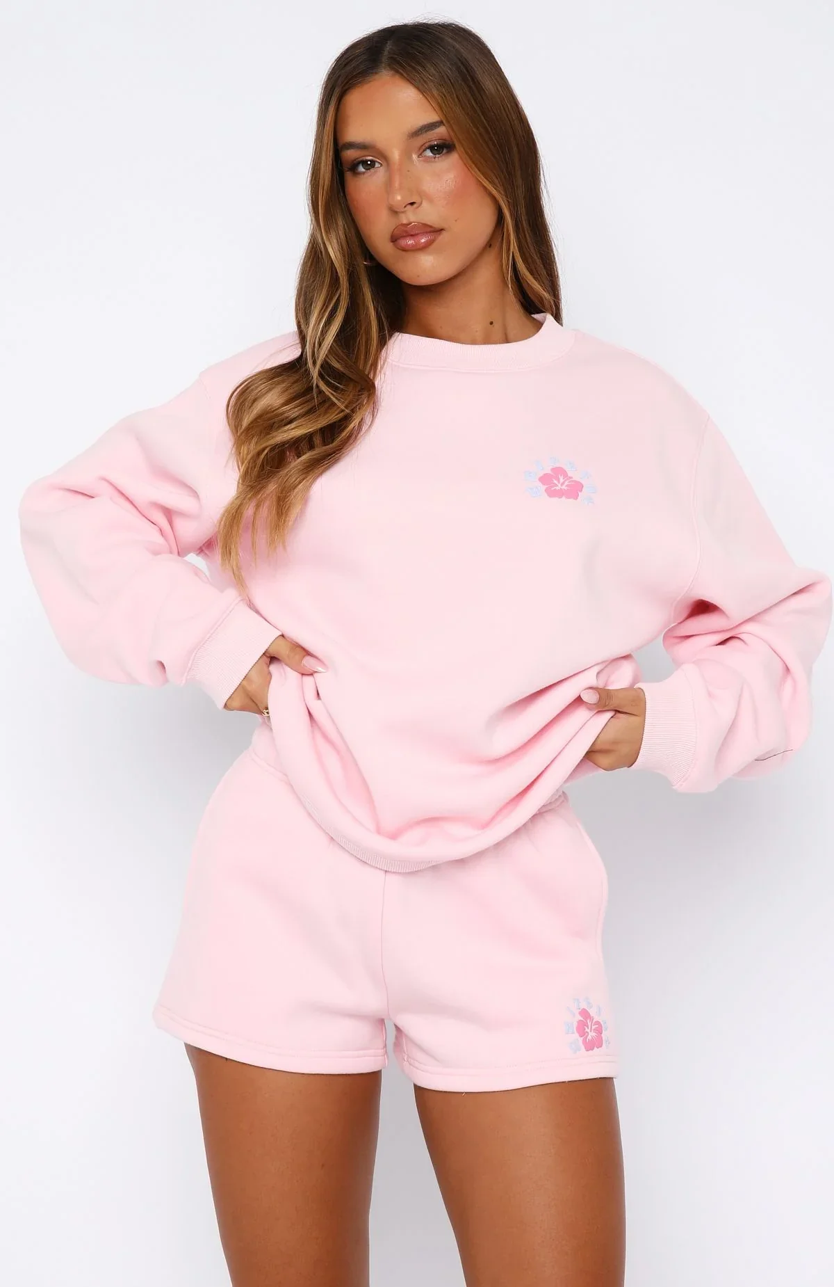 Keep Blooming Lounge Shorts Pink - luluinthesky