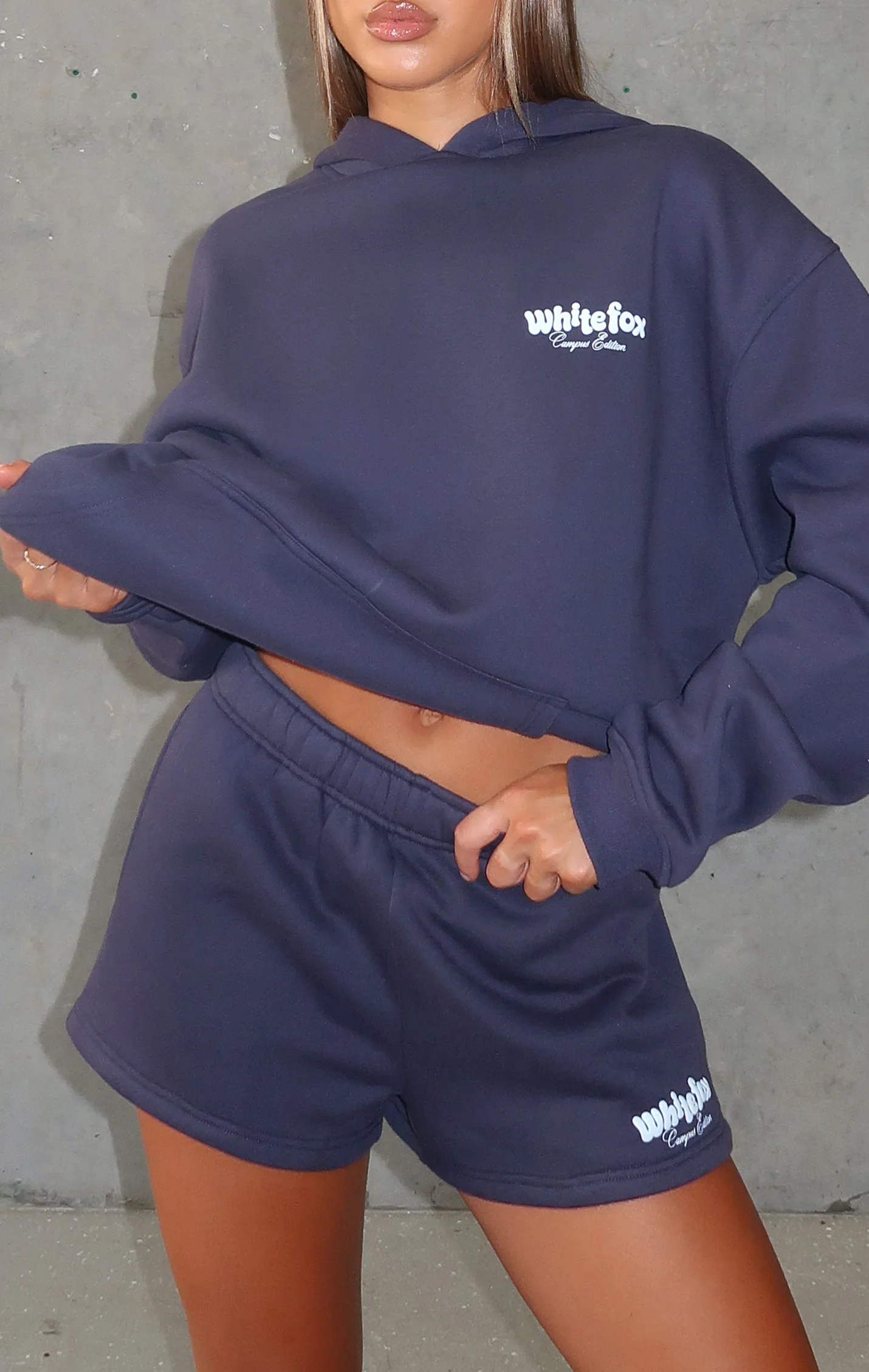 High Above Oversized Hoodie Navy - luluinthesky
