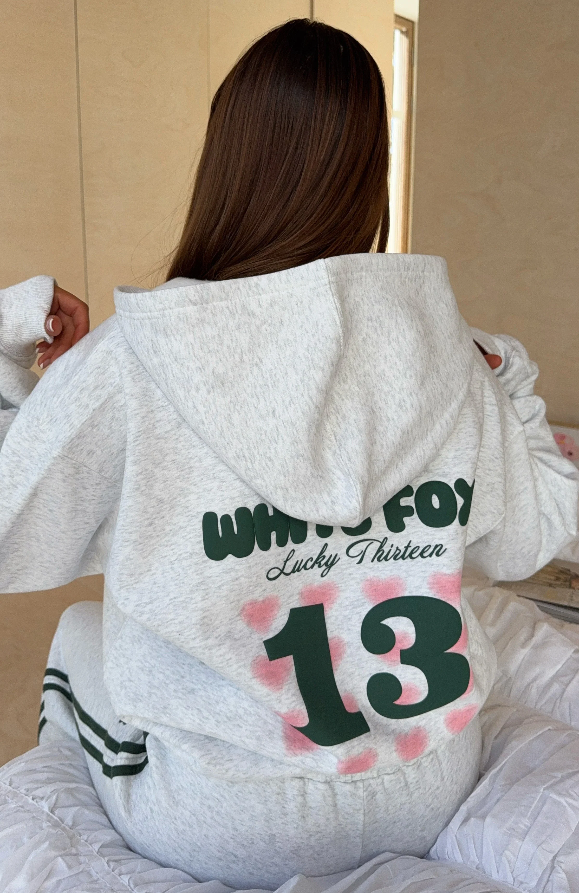 Lucky Thirteen Charise Zip Front Hoodie Grey Marle - luluinthesky