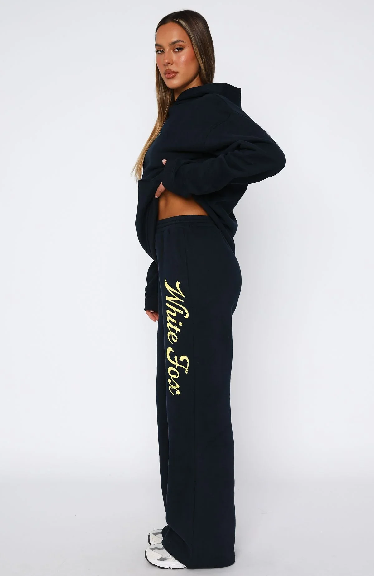 The Good Life Wide Leg Sweatpants Navy - luluinthesky