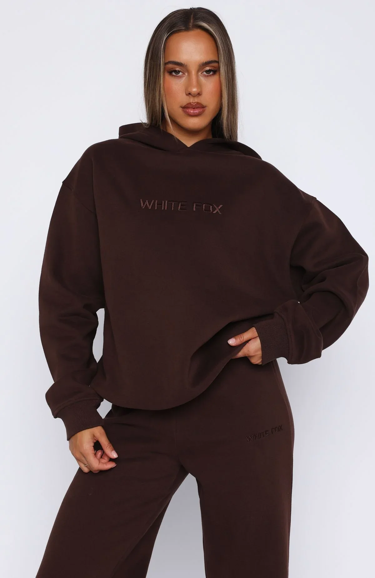 Stay Lifted Oversized Hoodie Bitter Chocolate - luluinthesky