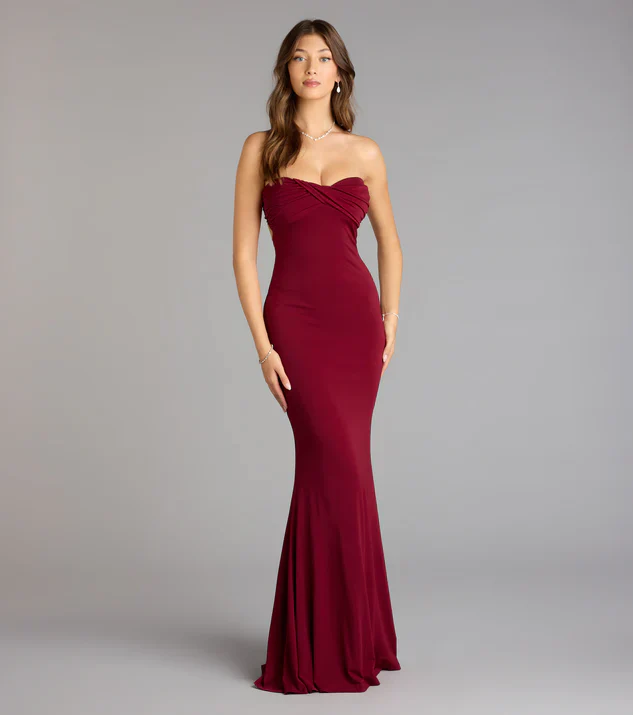 Jessica Strapless Mermaid Formal Dress - luluinthesky